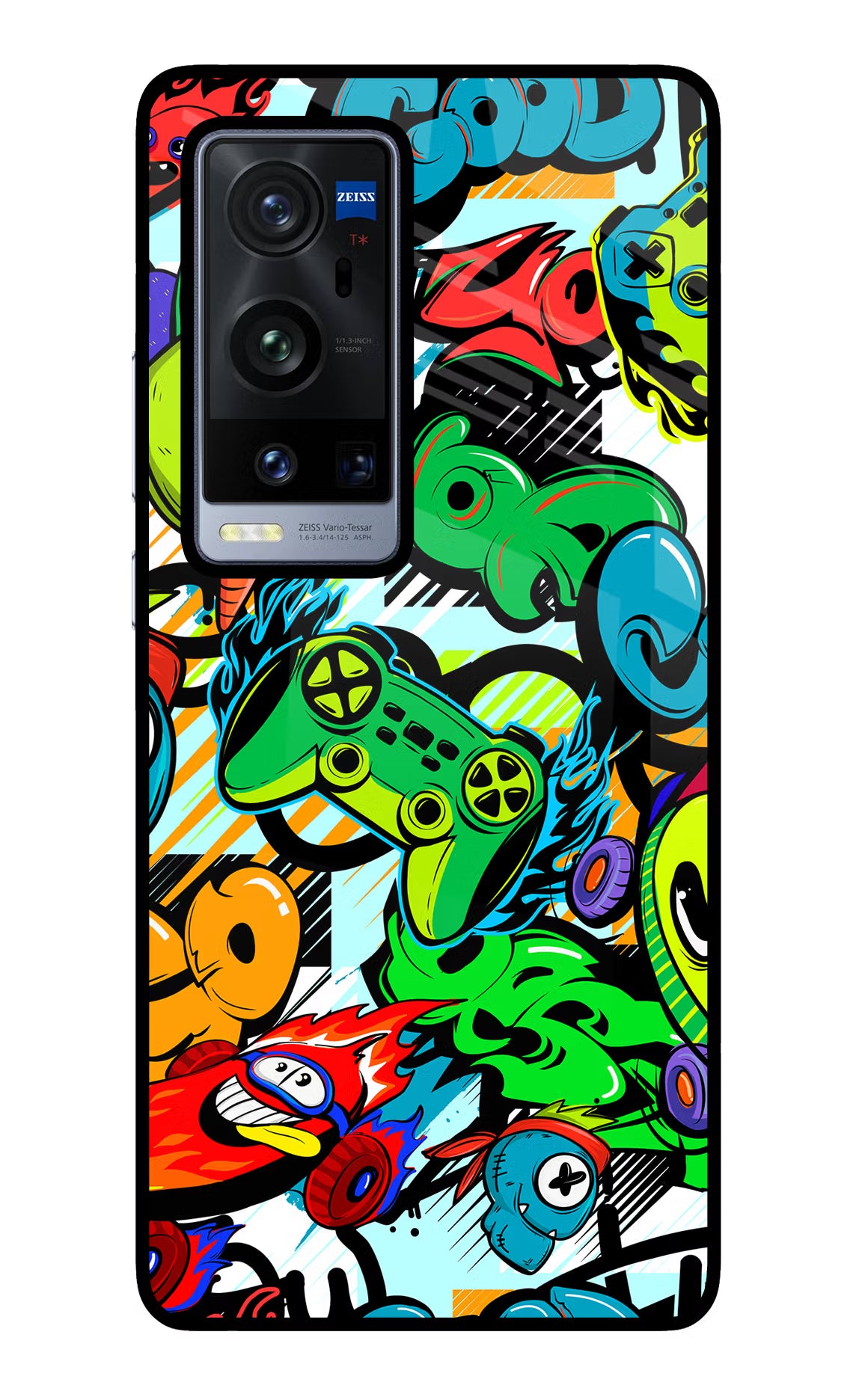 Game Doodle Vivo X60 Pro+ Glass Case - Game Doodle Vivo X60 Pro+ Glass Case Game Doodle Vivo X60 Pro+ Glass Case