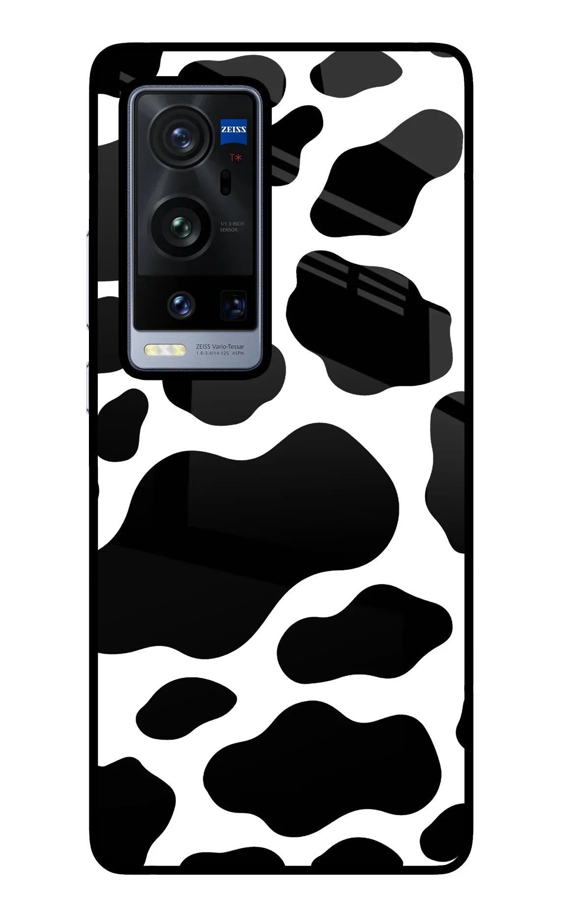 Cow Spots Vivo X60 Pro+ Glass Case - Cow Spots Vivo X60 Pro+ Glass Case Cow Spots Vivo X60 Pro+ Glass Case