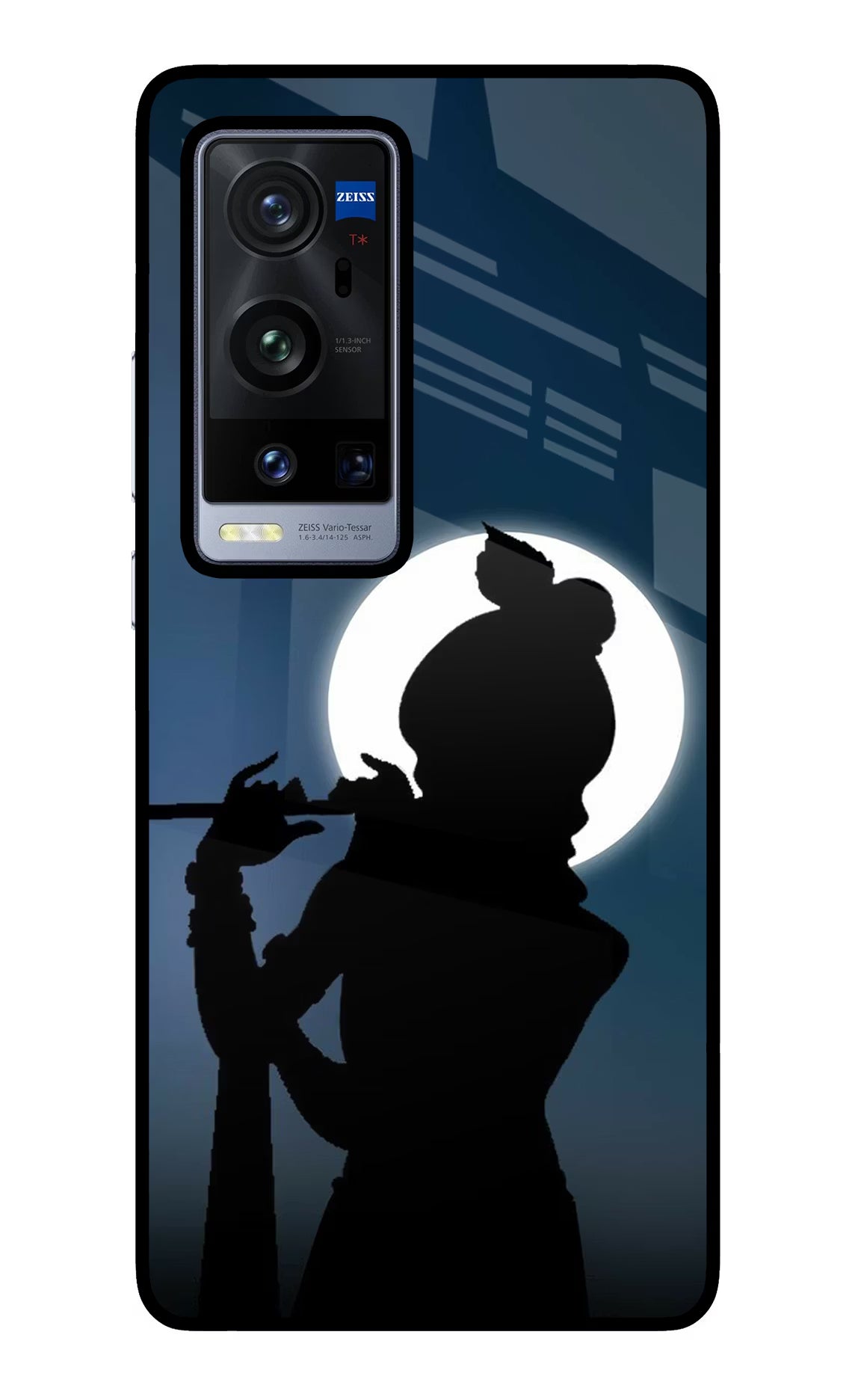 Shri Krishna Silhouette Vivo X60 Pro+ Back Cover - Shri Krishna Silhouette Vivo X60 Pro+ Glass Case Back Cover by Casekaro Shri Krishna Silhouette Vivo X60 Pro+ Glass Case Back Cover by Casekaro