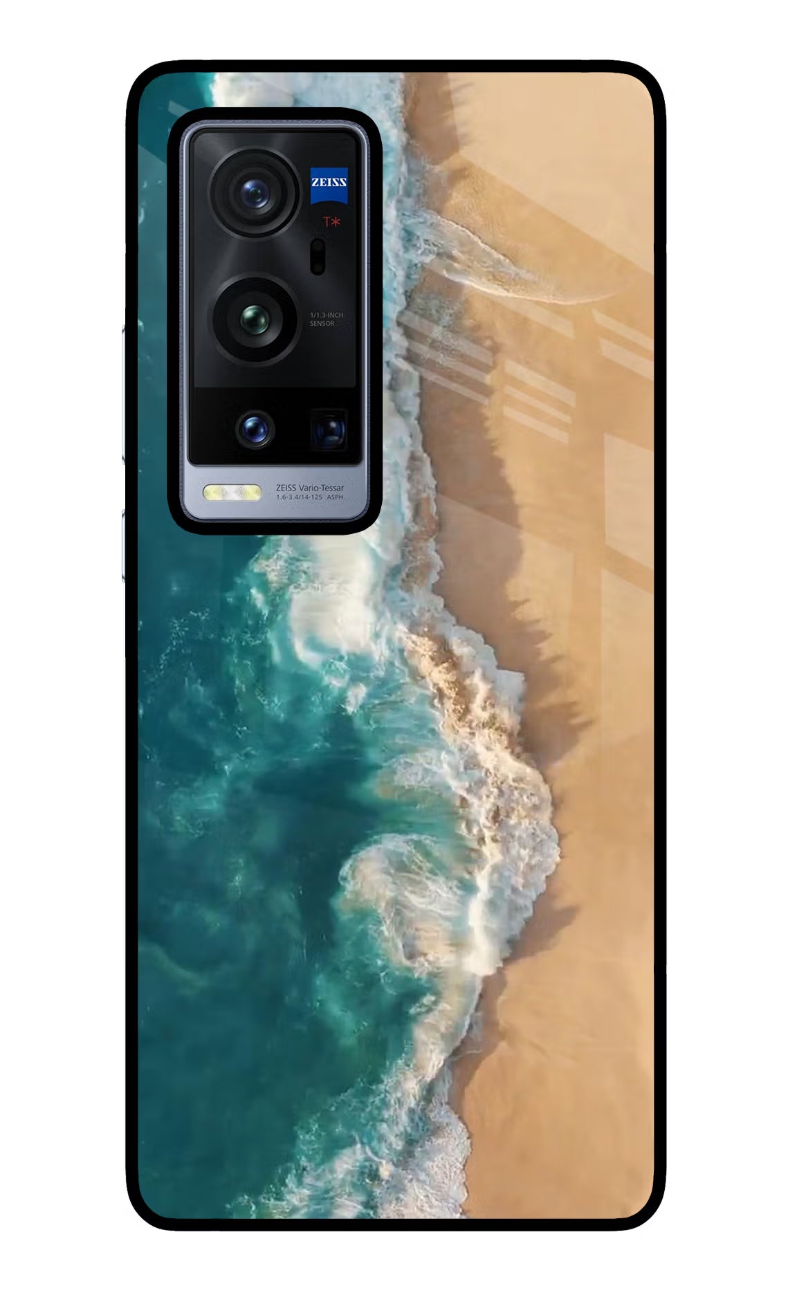 Ocean Beach Vivo X60 Pro+ Back Cover - Ocean Beach Vivo X60 Pro+ Glass Case Back Cover by Casekaro Ocean Beach Vivo X60 Pro+ Glass Case Back Cover by Casekaro