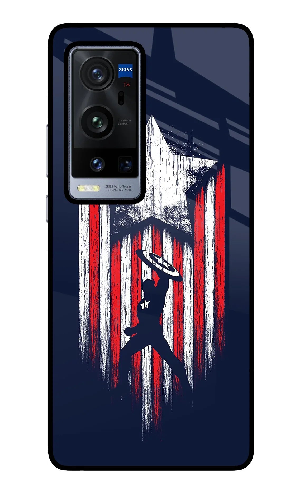 Captain America Marvel Art Vivo X60 Pro+ Glass Case - Captain America Marvel Art Vivo X60 Pro+ Glass Case Captain America Marvel Art Vivo X60 Pro+ Glass Case