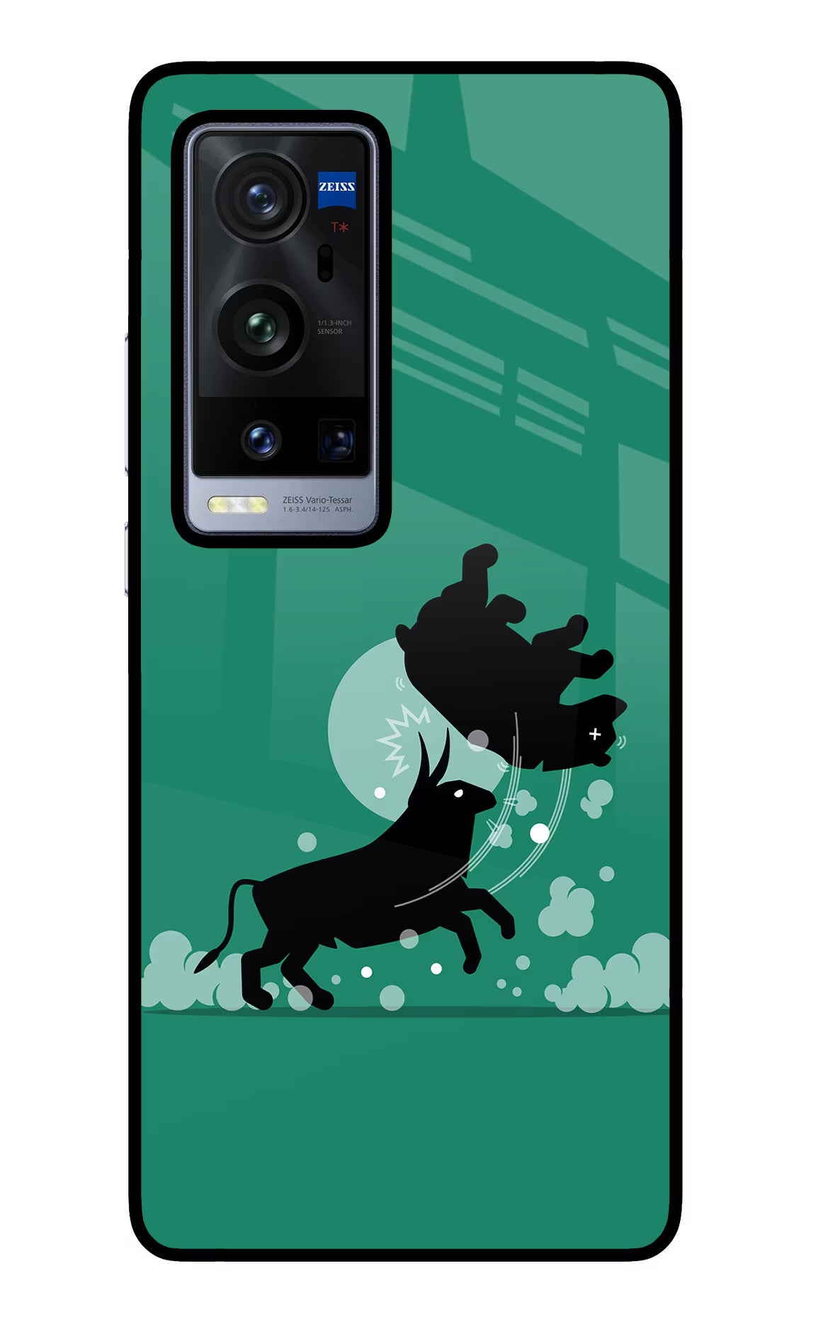 Bull Conqueror Vivo X60 Pro+ Back Cover - Bull Conqueror Vivo X60 Pro+ Glass Case Back Cover by Casekaro Bull Conqueror Vivo X60 Pro+ Glass Case Back Cover by Casekaro