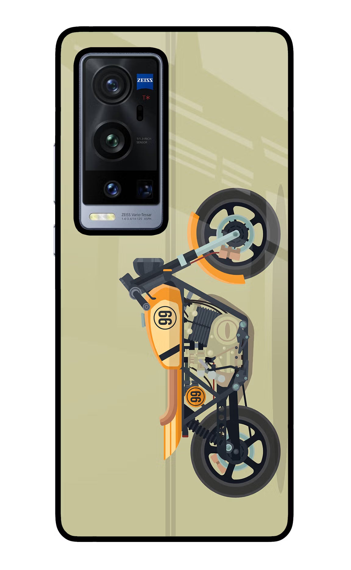 Vertical Speedster Vivo X60 Pro+ Back Cover - Vertical Speedster Vivo X60 Pro+ Glass Case Back Cover by Casekaro Vertical Speedster Vivo X60 Pro+ Glass Case Back Cover by Casekaro