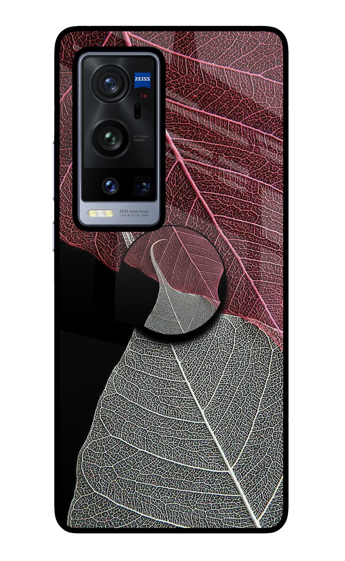 Leaf Pattern Vivo X60 Pro+ Glass Case - Leaf Pattern Vivo X60 Pro+ Glass Case Leaf Pattern Vivo X60 Pro+ Glass Case