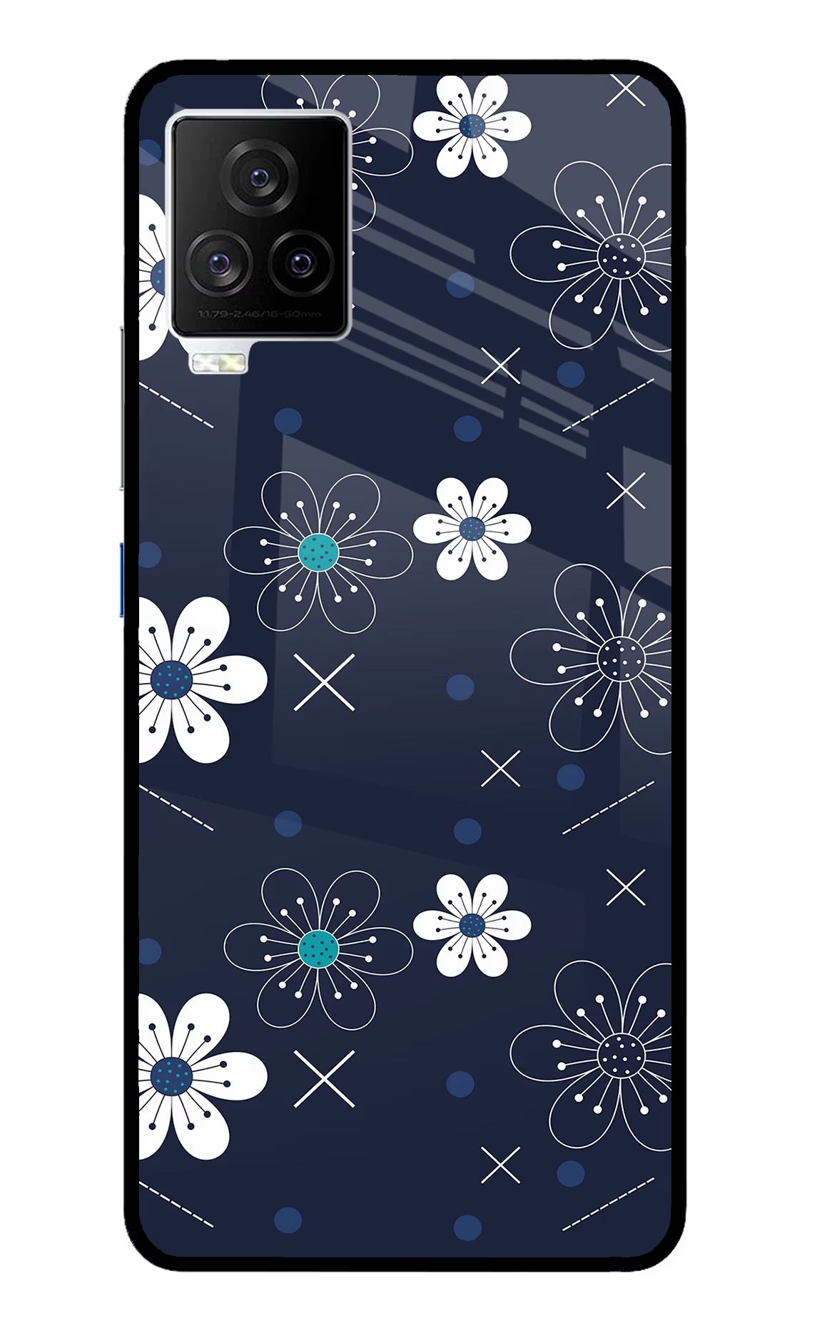 Flowers iQOO 7 Legend 5G Back Cover - Flowers iQOO 7 Legend 5G Glass Case Back Cover by Casekaro Flowers iQOO 7 Legend 5G Glass Case Back Cover by Casekaro