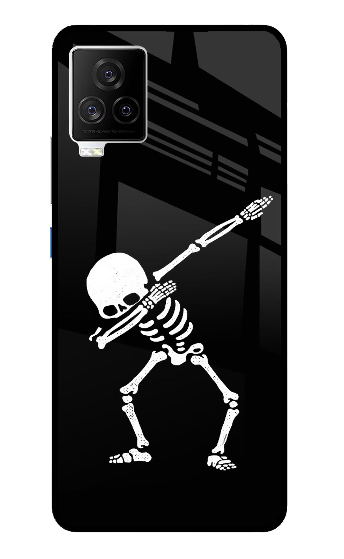 Dabbing Skeleton Art iQOO 7 Legend 5G Back Cover - Dabbing Skeleton Art iQOO 7 Legend 5G Glass Case Back Cover by Casekaro Dabbing Skeleton Art iQOO 7 Legend 5G Glass Case Back Cover by Casekaro