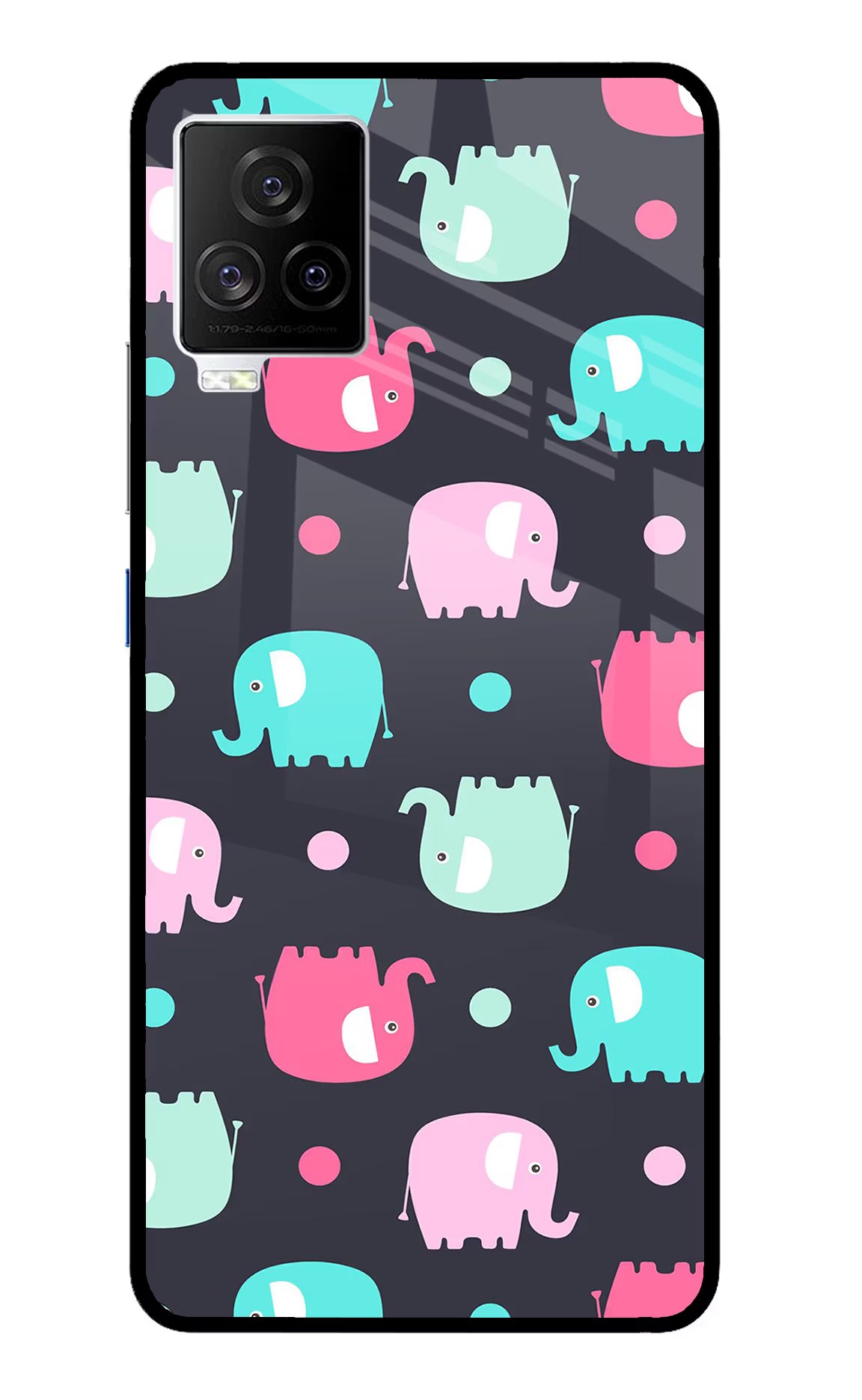 Elephants iQOO 7 Legend 5G Back Cover - Elephants iQOO 7 Legend 5G Glass Case Back Cover by Casekaro Elephants iQOO 7 Legend 5G Glass Case Back Cover by Casekaro