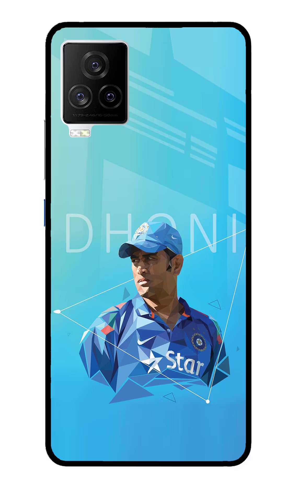 Dhoni Artwork iQOO 7 Legend 5G Back Cover - Dhoni Artwork iQOO 7 Legend 5G Glass Case Back Cover by Casekaro Dhoni Artwork iQOO 7 Legend 5G Glass Case Back Cover by Casekaro