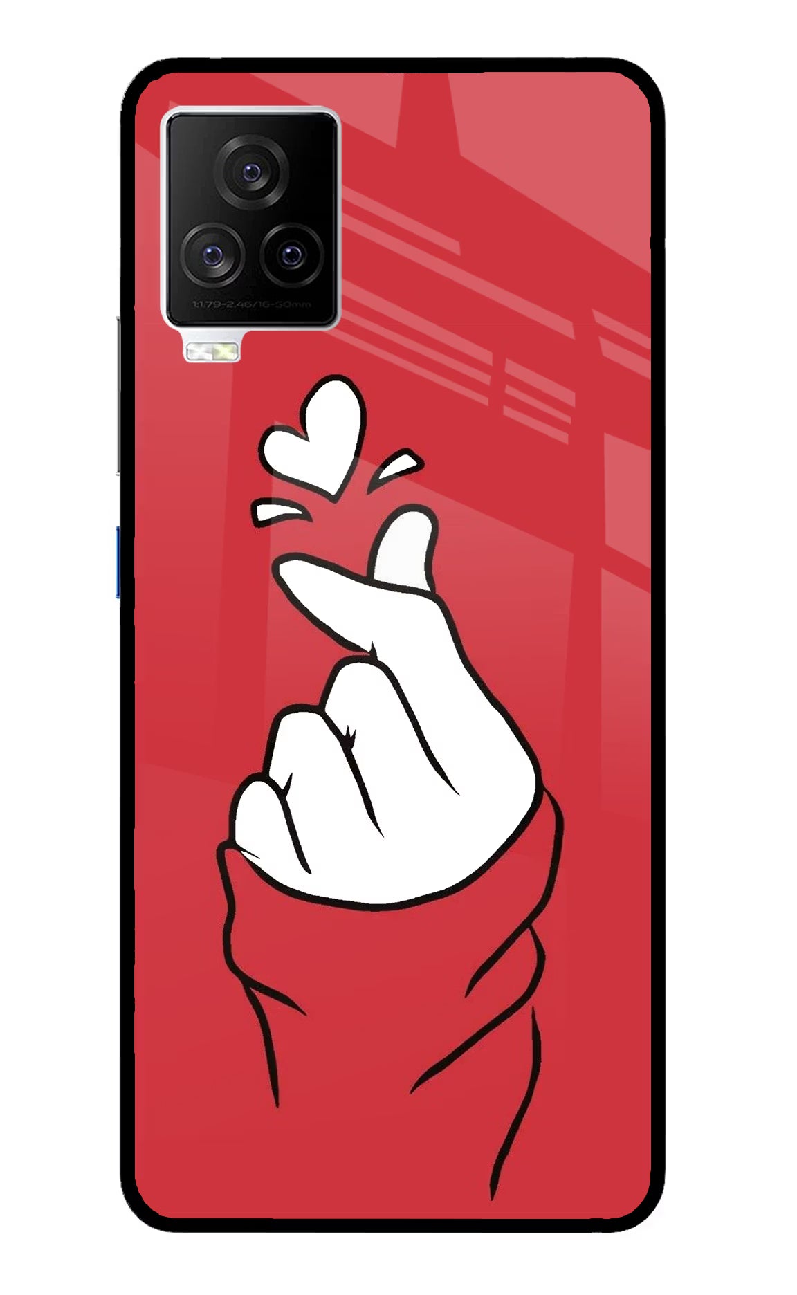 Korean Love Sign iQOO 7 Legend 5G Back Cover - Korean Love Sign iQOO 7 Legend 5G Glass Case Back Cover by Casekaro Korean Love Sign iQOO 7 Legend 5G Glass Case Back Cover by Casekaro