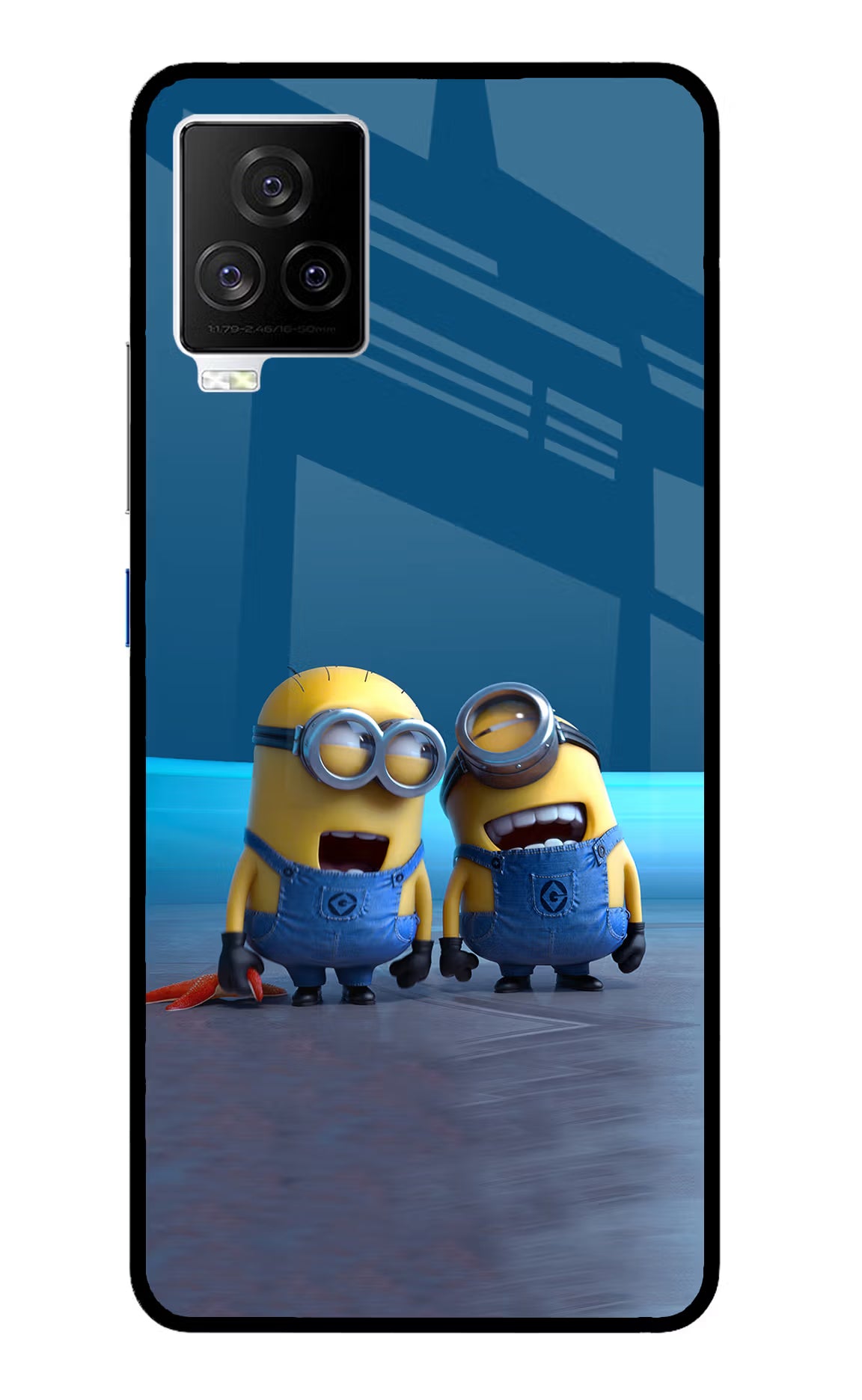 Minion Laughing iQOO 7 Legend 5G Back Cover - Minion Laughing iQOO 7 Legend 5G Glass Case Back Cover by Casekaro Minion Laughing iQOO 7 Legend 5G Glass Case Back Cover by Casekaro