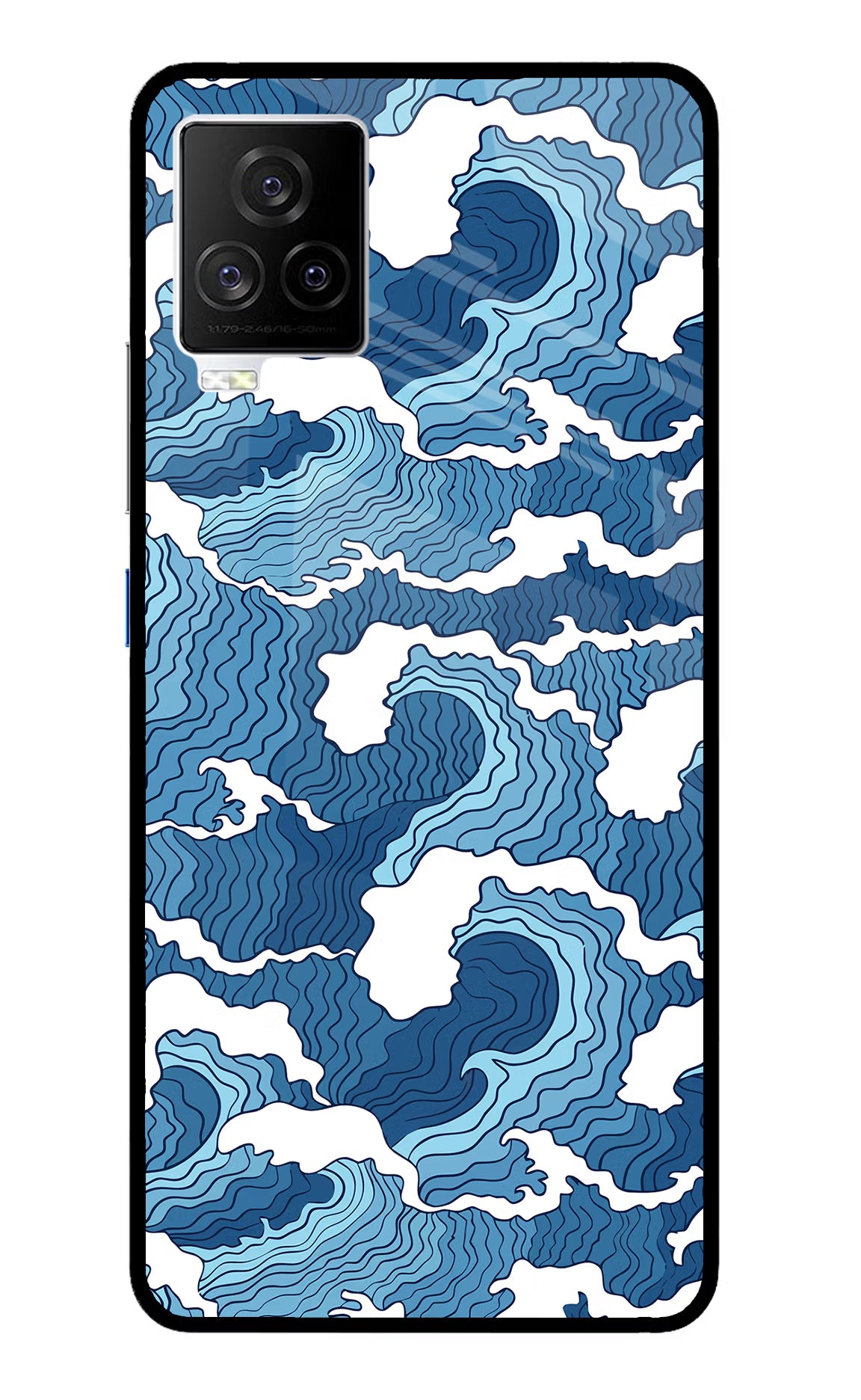 Blue Waves iQOO 7 Legend 5G Glass Case - Blue Waves iQOO 7 Legend 5G Glass Case Blue Waves iQOO 7 Legend 5G Glass Case