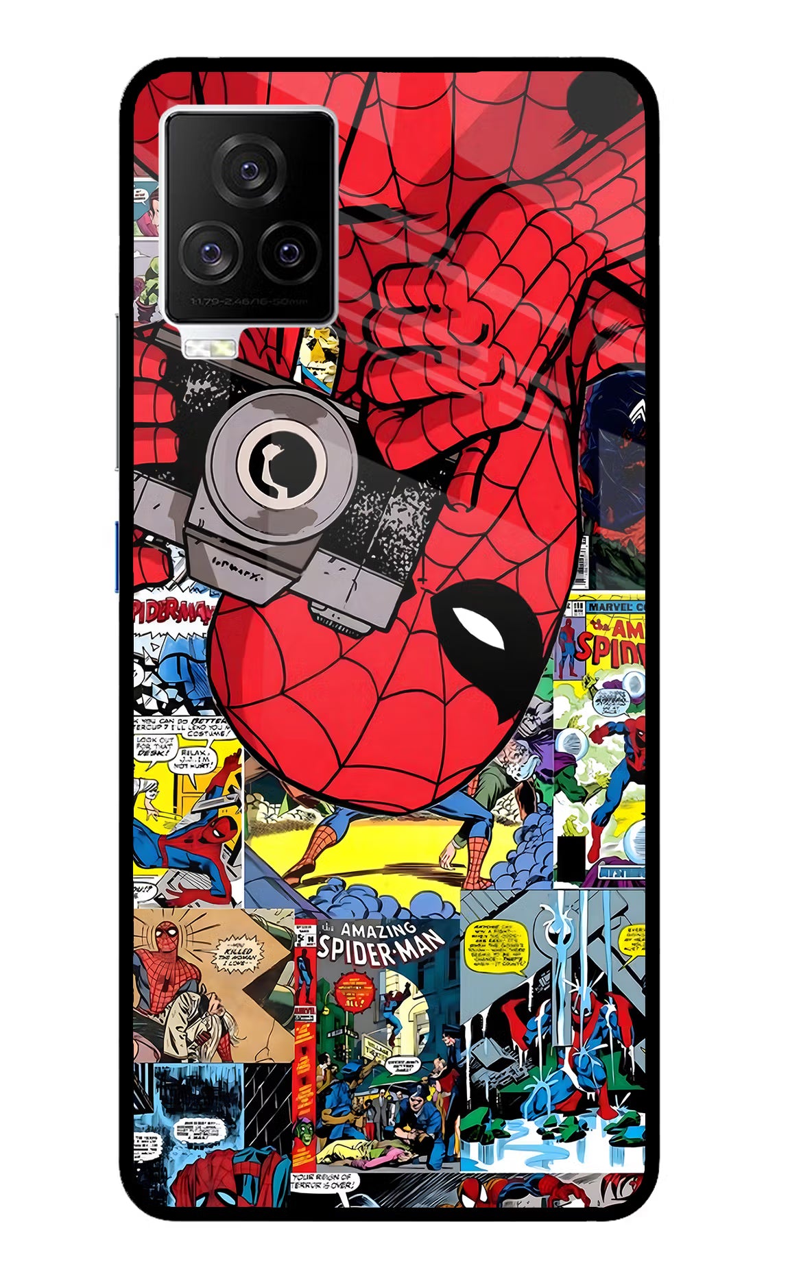 Spider Man iQOO 7 Legend 5G Glass Case - Spider Man iQOO 7 Legend 5G Glass Case Spider Man iQOO 7 Legend 5G Glass Case