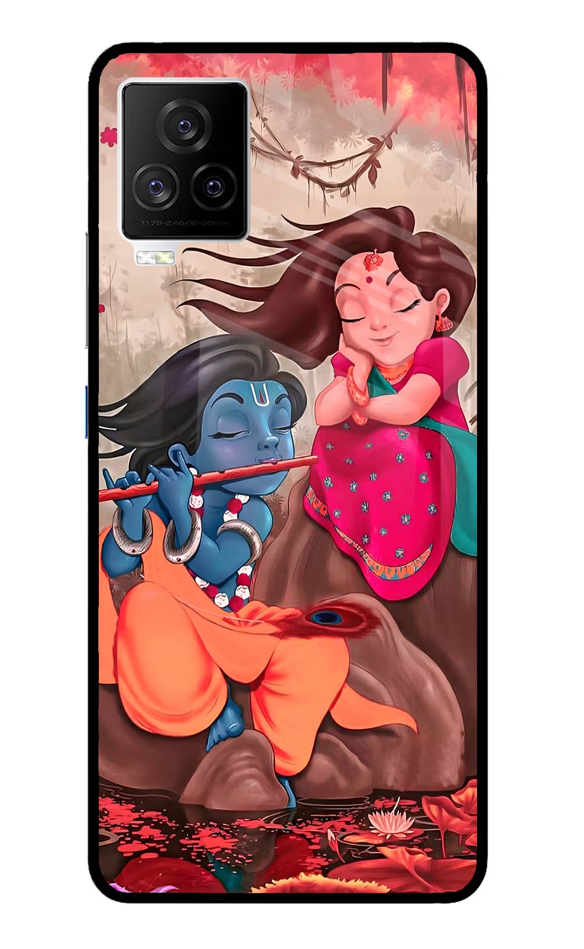 Radhe Krishna iQOO 7 Legend 5G Back Cover - Radhe Krishna iQOO 7 Legend 5G Glass Case Back Cover by Casekaro Radhe Krishna iQOO 7 Legend 5G Glass Case Back Cover by Casekaro