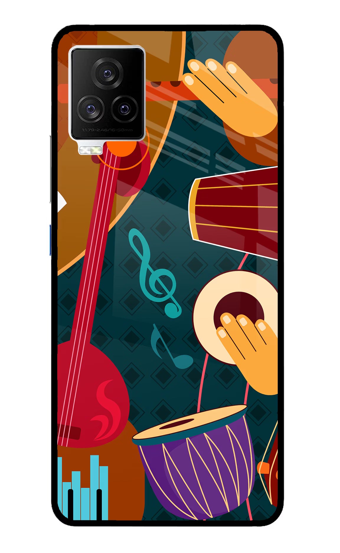 Music Instrument iQOO 7 Legend 5G Back Cover - Music Instrument iQOO 7 Legend 5G Glass Case Back Cover by Casekaro Music Instrument iQOO 7 Legend 5G Glass Case Back Cover by Casekaro