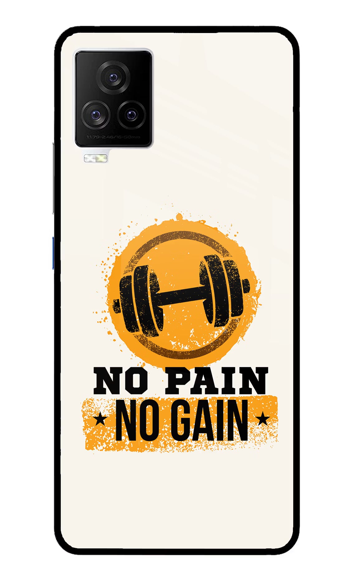 No Pain No Gain iQOO 7 Legend 5G Back Cover - No Pain No Gain iQOO 7 Legend 5G Glass Case Back Cover by Casekaro No Pain No Gain iQOO 7 Legend 5G Glass Case Back Cover by Casekaro