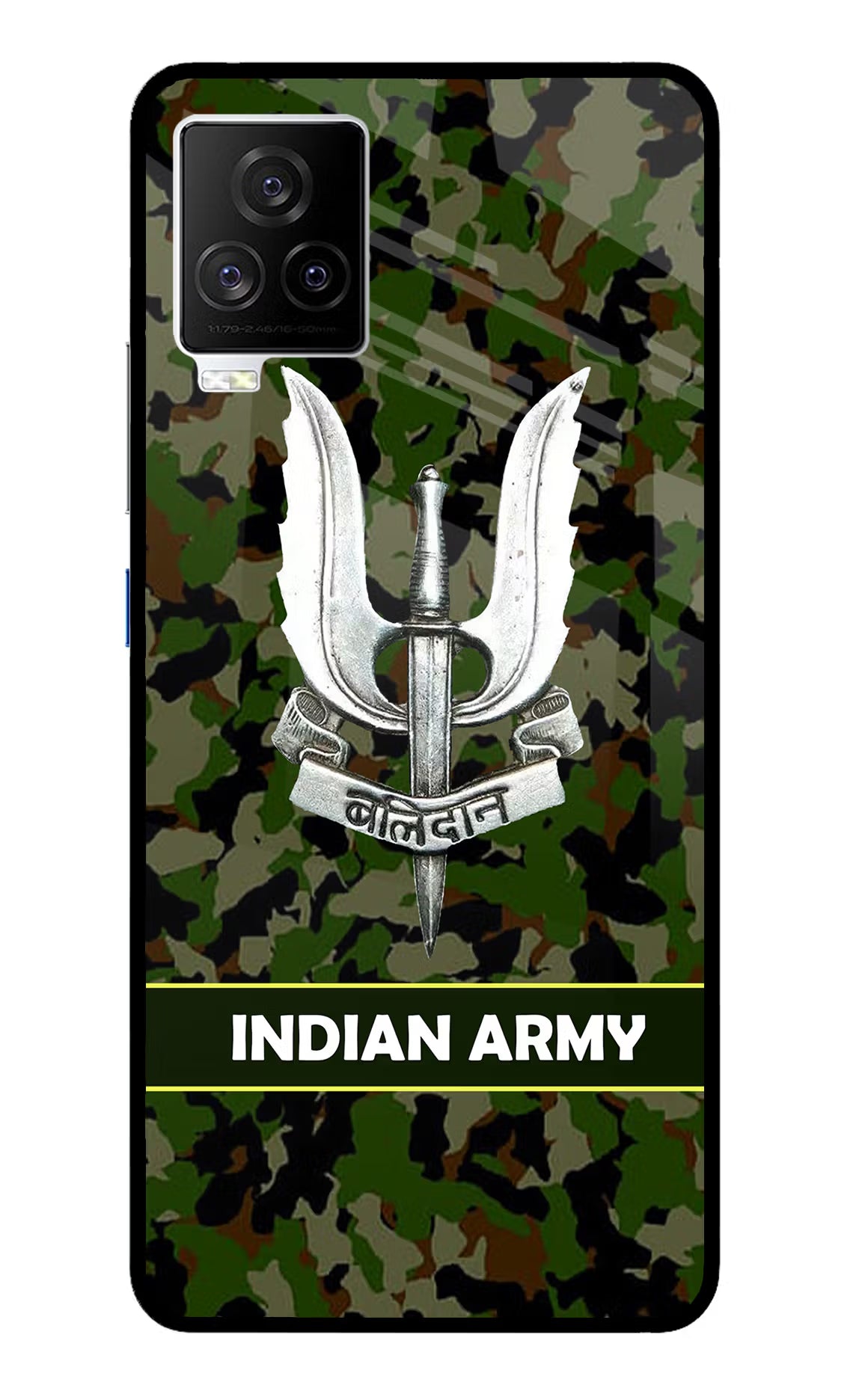 Balidan Indian Logo iQOO 7 Legend 5G Back Cover - Balidan Indian Logo iQOO 7 Legend 5G Glass Case Back Cover by Casekaro Balidan Indian Logo iQOO 7 Legend 5G Glass Case Back Cover by Casekaro