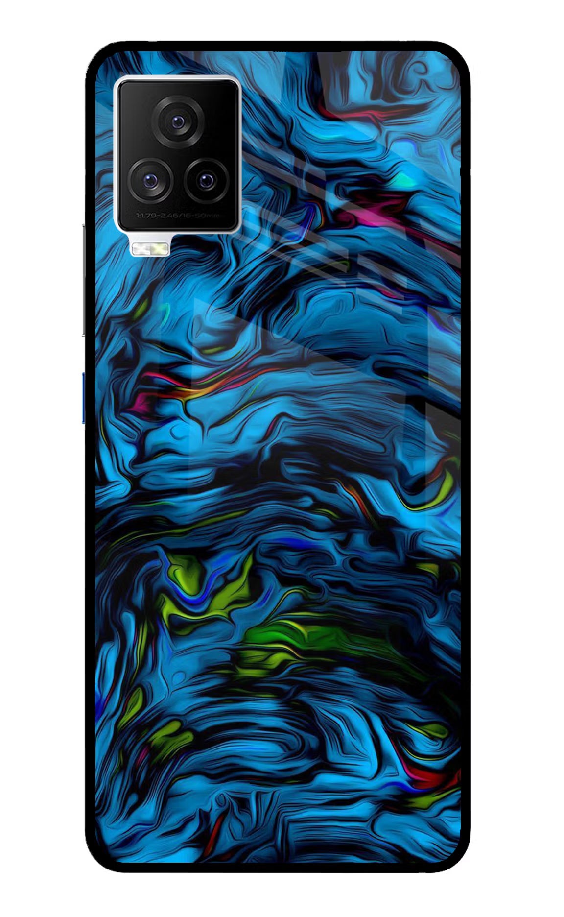 Dark Blue Abstract iQOO 7 Legend 5G Back Cover - Dark Blue Abstract iQOO 7 Legend 5G Glass Case Back Cover by Casekaro Dark Blue Abstract iQOO 7 Legend 5G Glass Case Back Cover by Casekaro