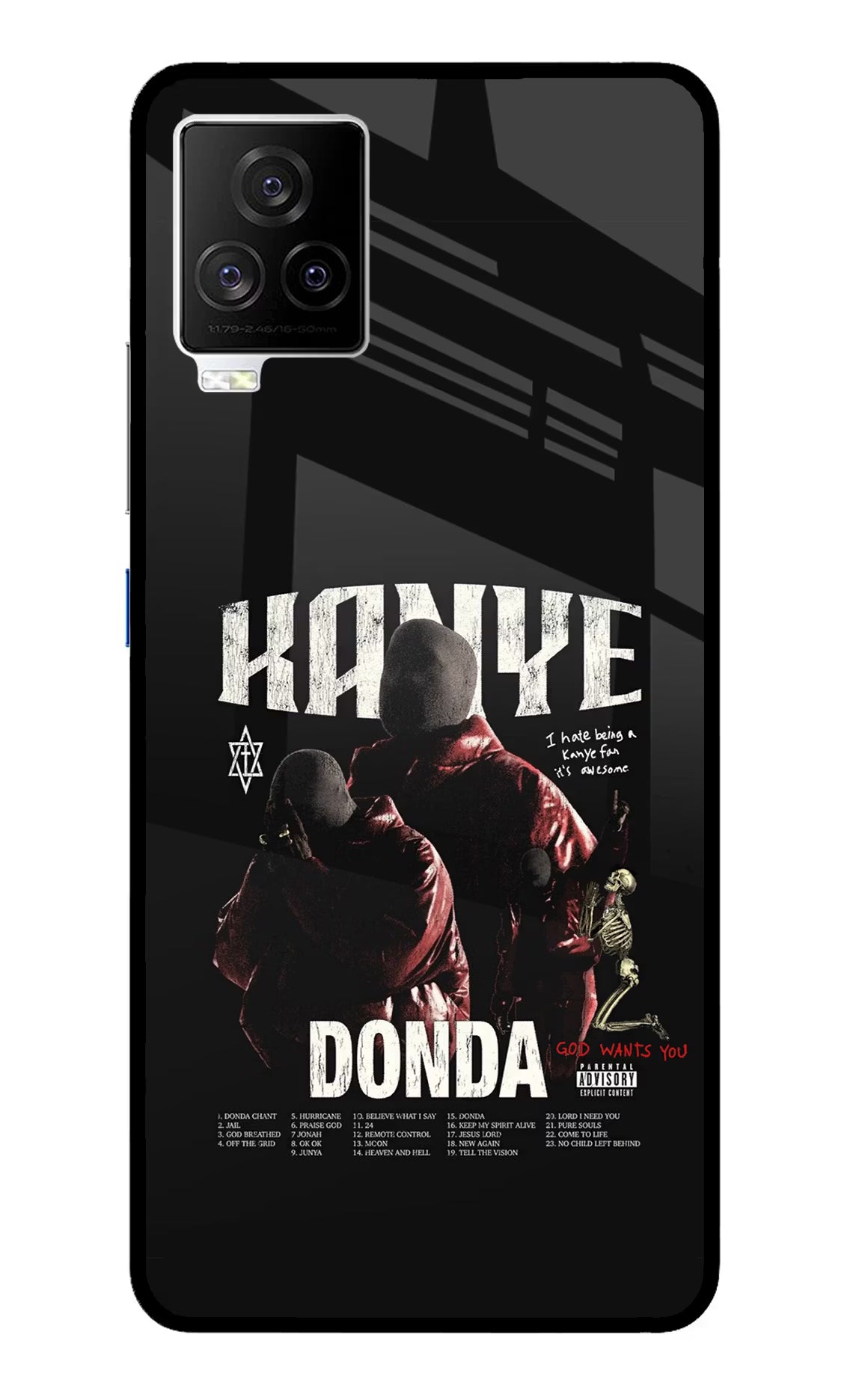 Donda Kanye West iQOO 7 Legend 5G Back Cover - Donda Kanye West iQOO 7 Legend 5G Glass Case Back Cover by Casekaro Donda Kanye West iQOO 7 Legend 5G Glass Case Back Cover by Casekaro