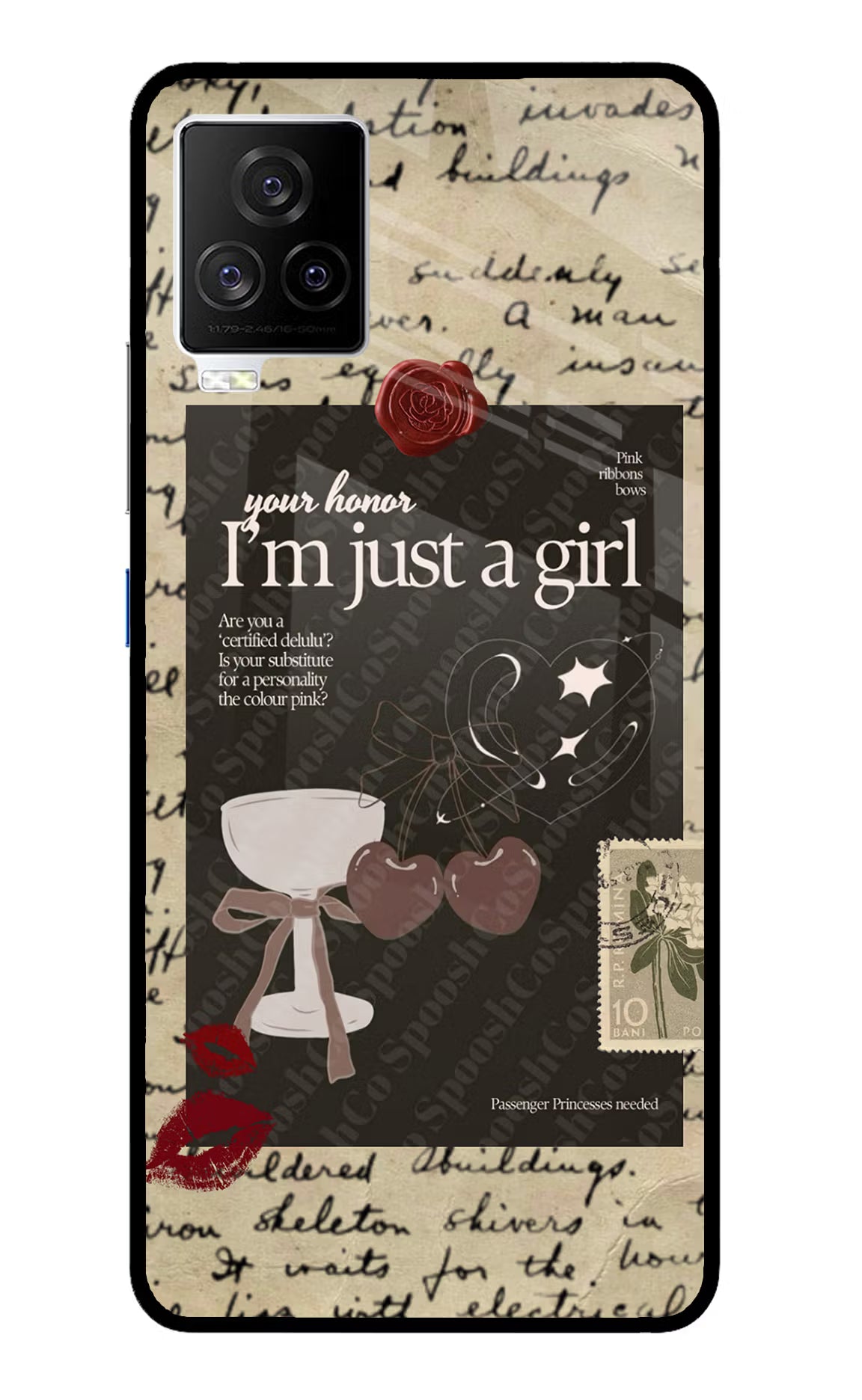 I am just a girl iQOO 7 Legend 5G Back Cover - I am just a girl iQOO 7 Legend 5G Glass Case Back Cover by Casekaro I am just a girl iQOO 7 Legend 5G Glass Case Back Cover by Casekaro