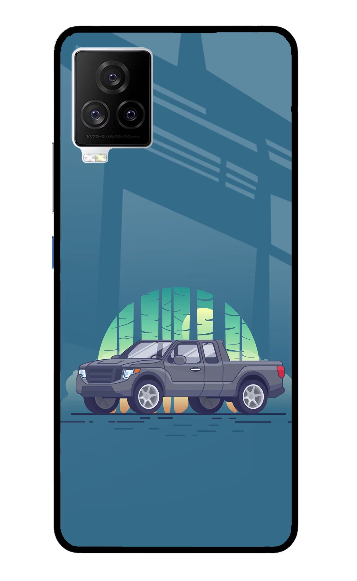 Retro Garage Vibe iQOO 7 Legend 5G Back Cover - Retro Garage Vibe iQOO 7 Legend 5G Glass Case Back Cover by Casekaro Retro Garage Vibe iQOO 7 Legend 5G Glass Case Back Cover by Casekaro