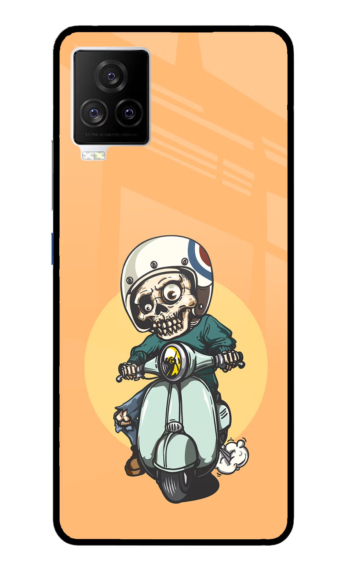 Undead Biker iQOO 7 Legend 5G Glass Case - Undead Biker iQOO 7 Legend 5G Glass Case Undead Biker iQOO 7 Legend 5G Glass Case