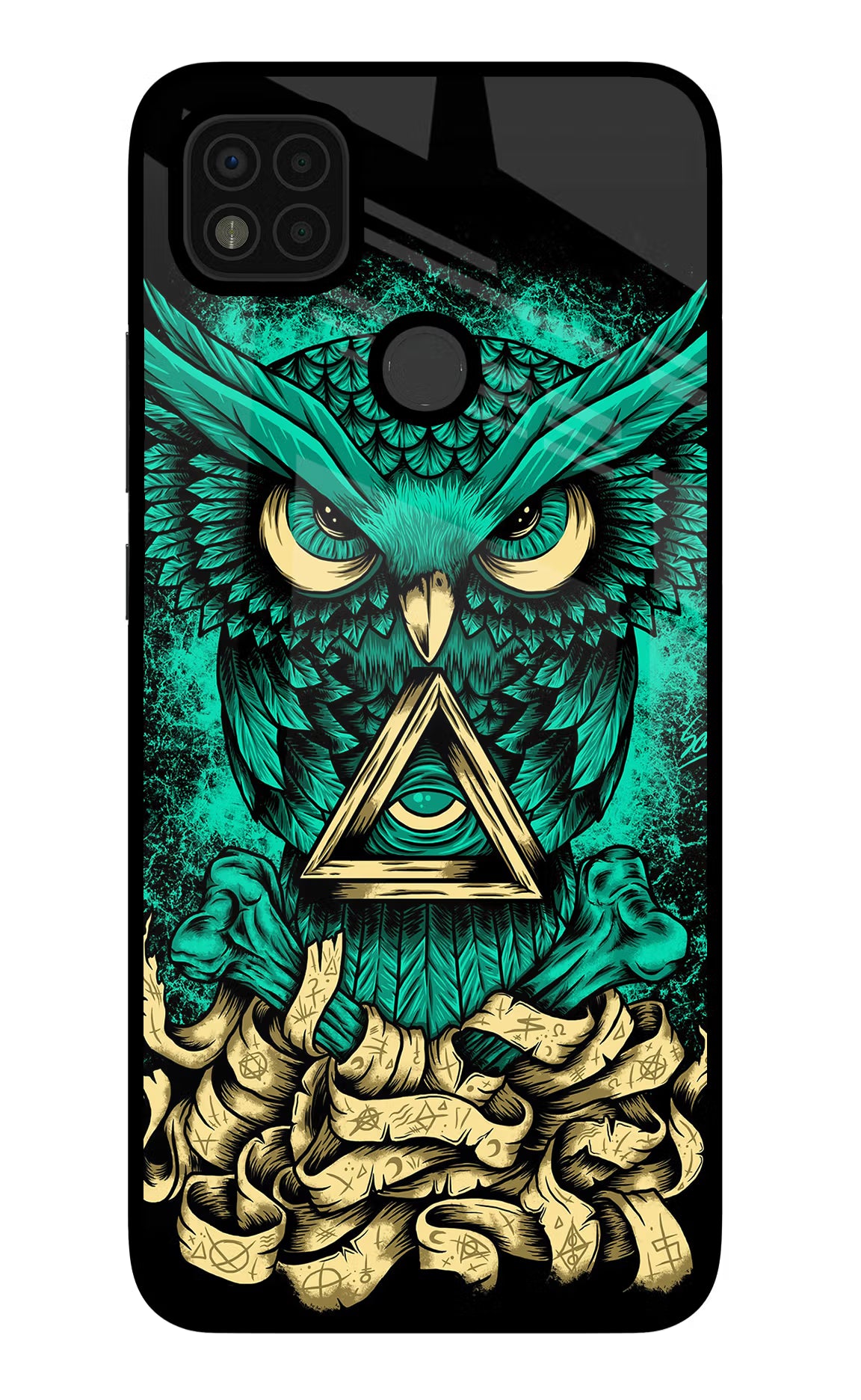Green Owl Poco C31 Glass Case - Green Owl Poco C31 Glass Case Green Owl Poco C31 Glass Case