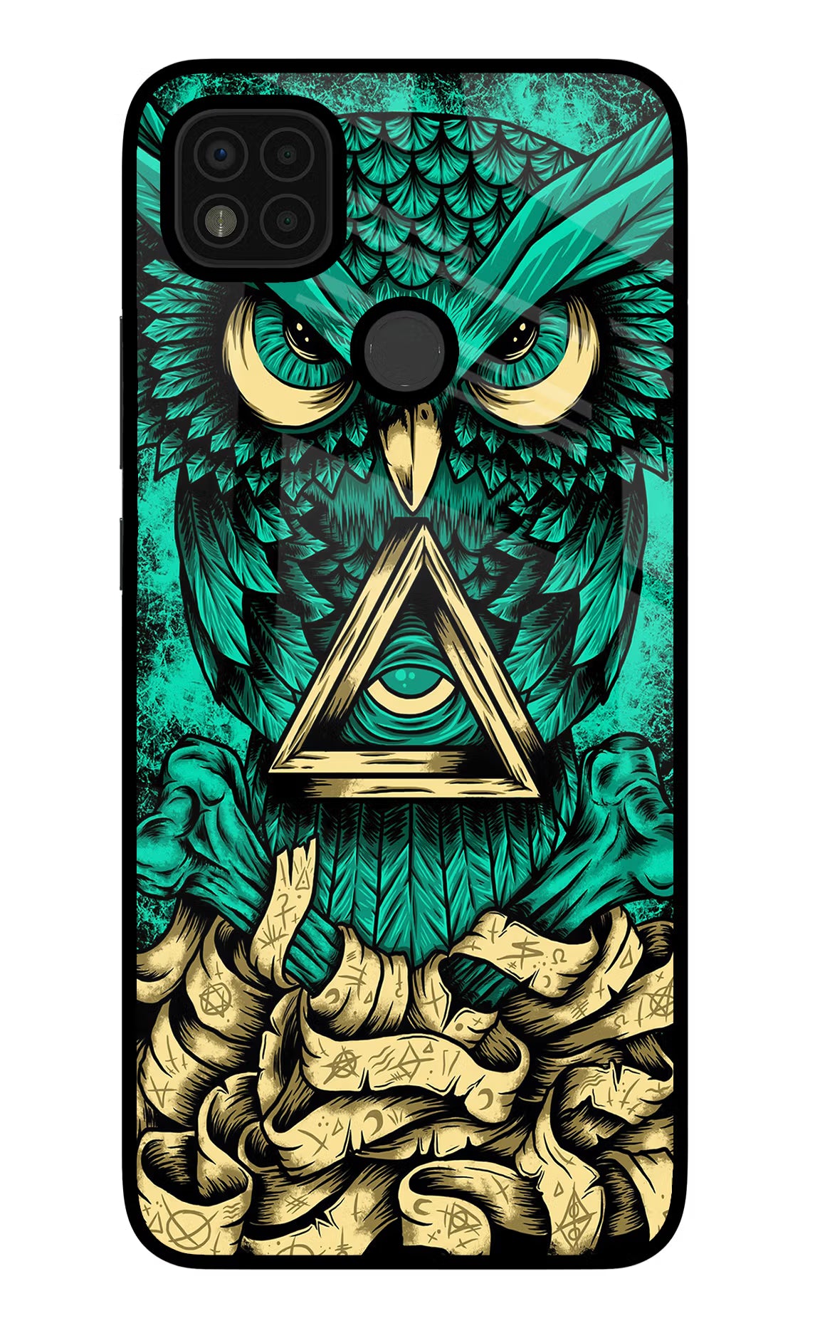 Green Owl Poco C31 Glass Case - Green Owl Poco C31 Glass Case Green Owl Poco C31 Glass Case