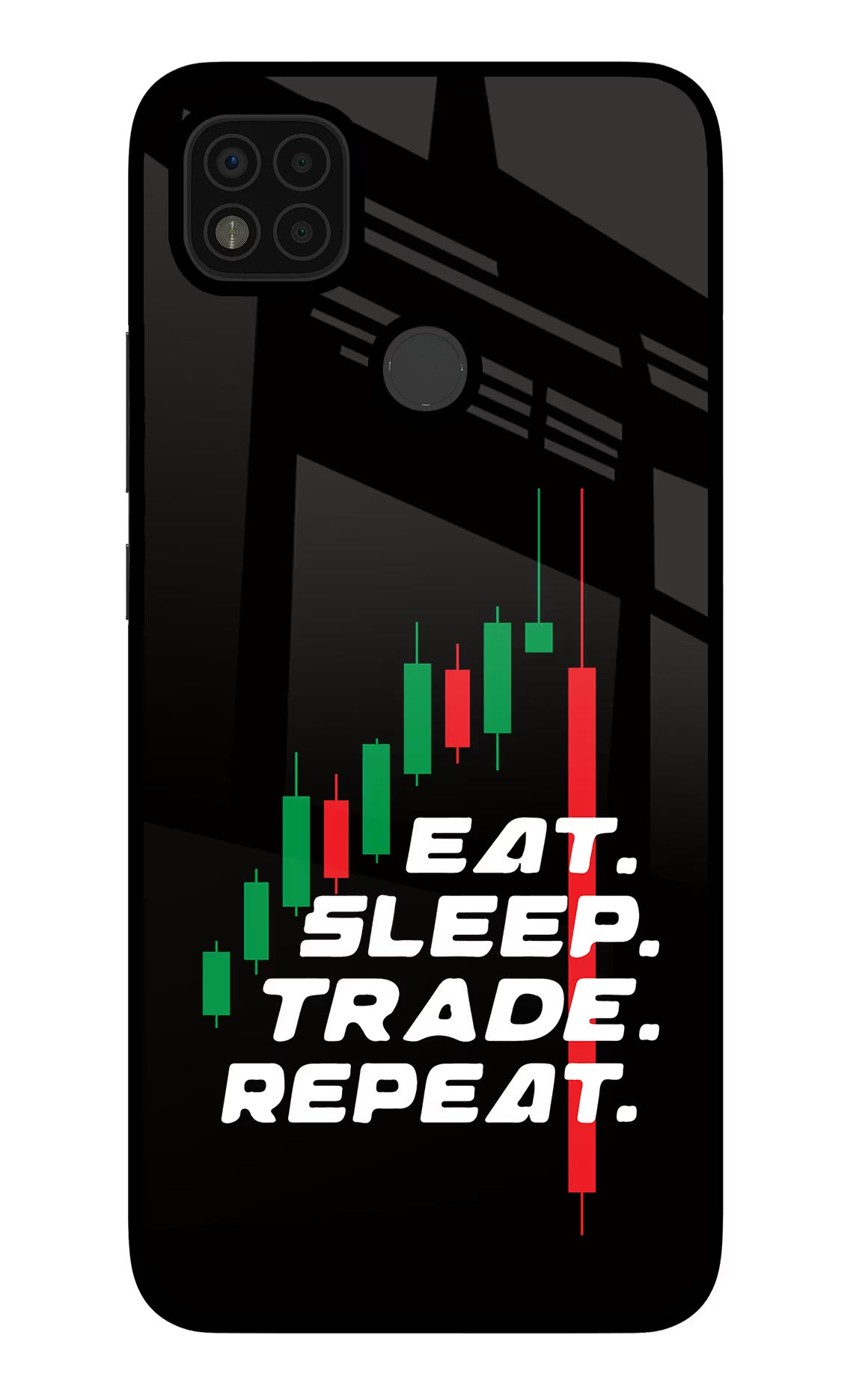 Eat Sleep Trade Repeat Poco C31 Glass Case - Eat Sleep Trade Repeat Poco C31 Glass Case Eat Sleep Trade Repeat Poco C31 Glass Case