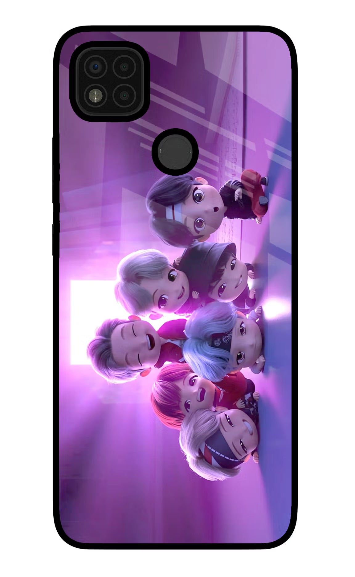 BTS Chibi Poco C31 Glass Case - BTS Chibi Poco C31 Glass Case BTS Chibi Poco C31 Glass Case
