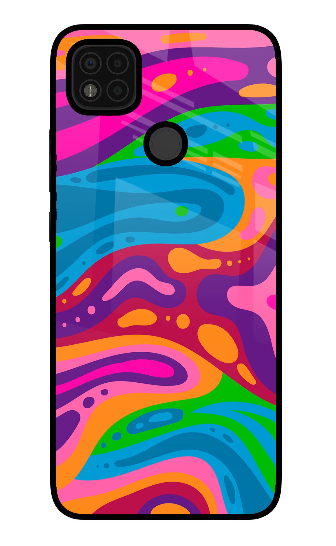 Trippy Pattern Poco C31 Glass Case - Trippy Pattern Poco C31 Glass Case Trippy Pattern Poco C31 Glass Case