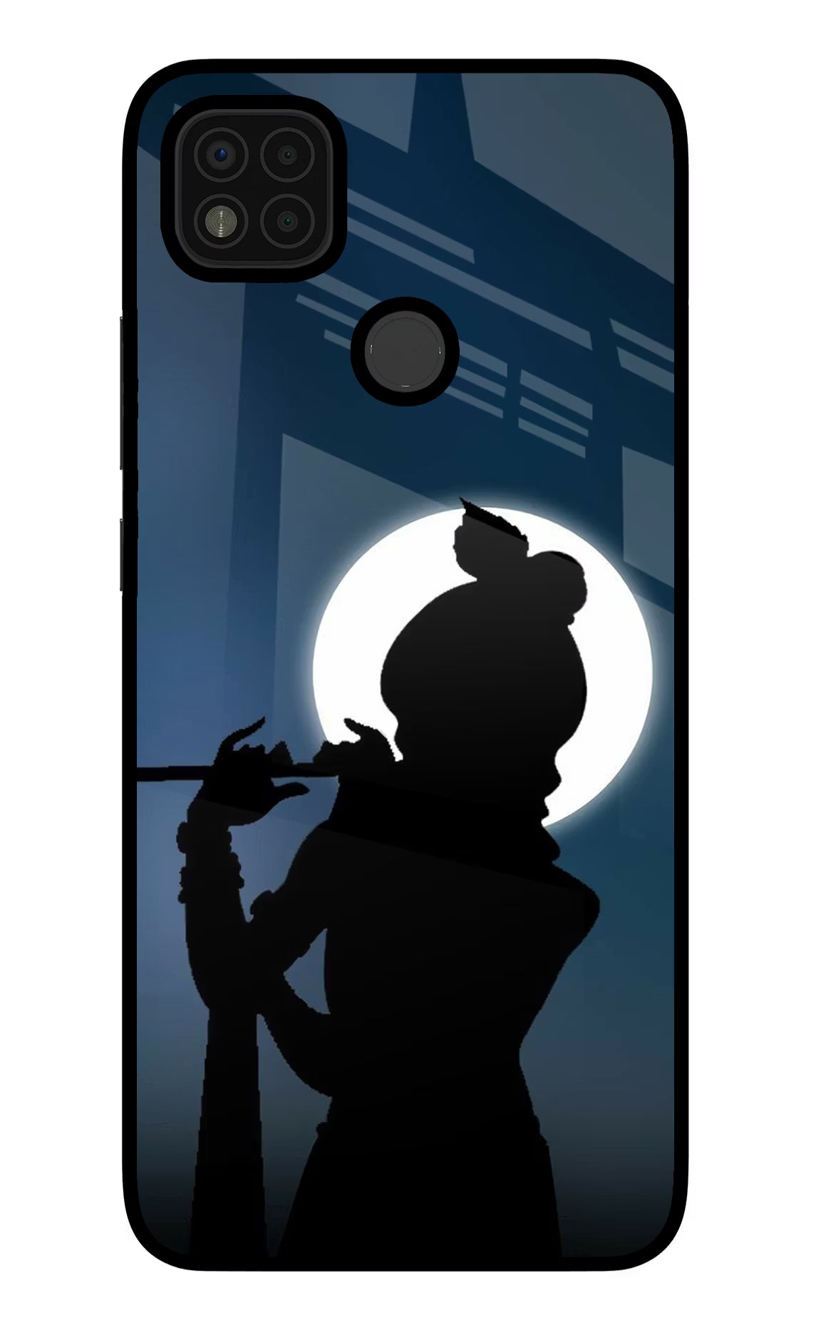 Shri Krishna Silhouette Poco C31 Glass Case - Shri Krishna Silhouette Poco C31 Glass Case Shri Krishna Silhouette Poco C31 Glass Case