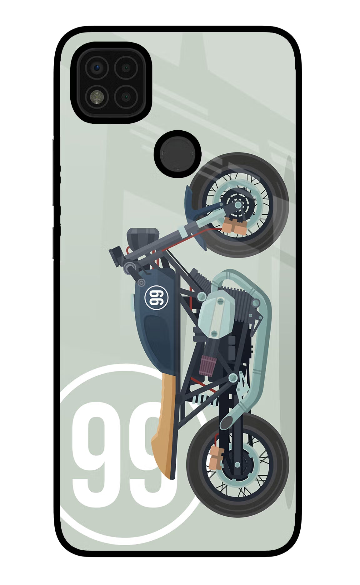 Classic Cafe Racer 99 Poco C31 Glass Case - Classic Cafe Racer 99 Poco C31 Glass Case Classic Cafe Racer 99 Poco C31 Glass Case