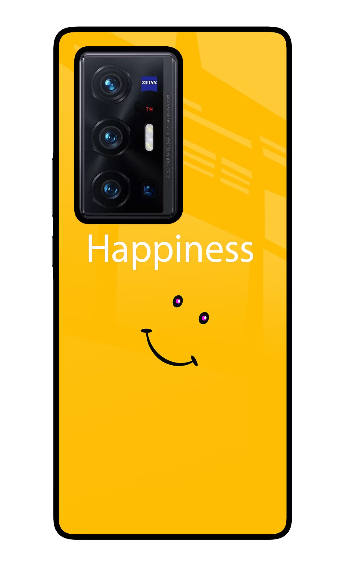 Happiness With Smiley Vivo X70 Pro+ Back Cover - Happiness With Smiley Vivo X70 Pro+ Glass Case Back Cover by Casekaro Happiness With Smiley Vivo X70 Pro+ Glass Case Back Cover by Casekaro