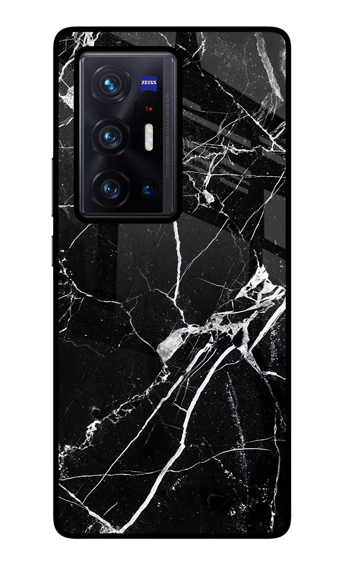 Black Marble Pattern Vivo X70 Pro+ Back Cover - Black Marble Pattern Vivo X70 Pro+ Glass Case Back Cover by Casekaro Black Marble Pattern Vivo X70 Pro+ Glass Case Back Cover by Casekaro