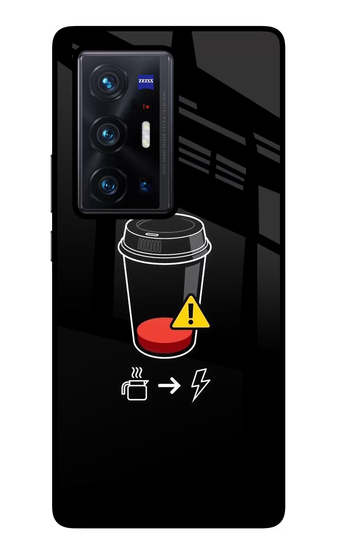 Coffee Vivo X70 Pro+ Glass Case - Coffee Vivo X70 Pro+ Glass Case Coffee Vivo X70 Pro+ Glass Case