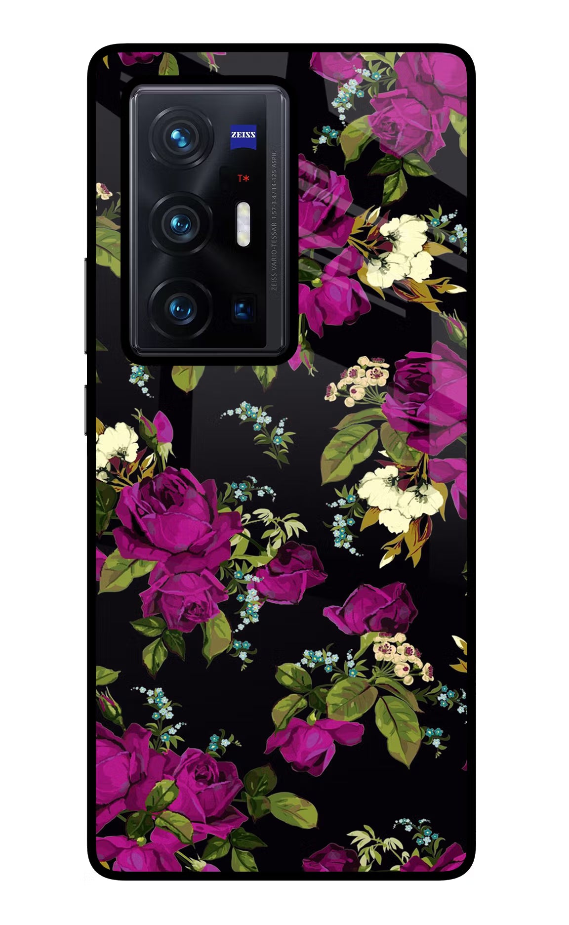 Flowers Vivo X70 Pro+ Glass Case - Flowers Vivo X70 Pro+ Glass Case Flowers Vivo X70 Pro+ Glass Case