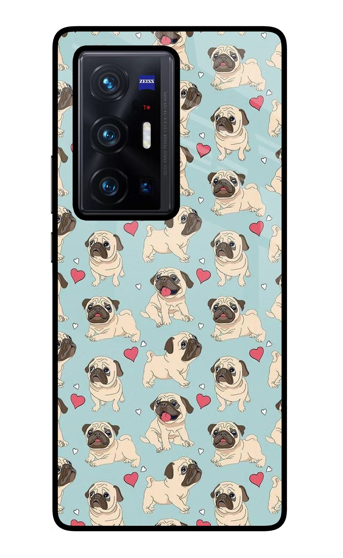 Pug Dog Vivo X70 Pro+ Back Cover - Pug Dog Vivo X70 Pro+ Glass Case Back Cover by Casekaro Pug Dog Vivo X70 Pro+ Glass Case Back Cover by Casekaro