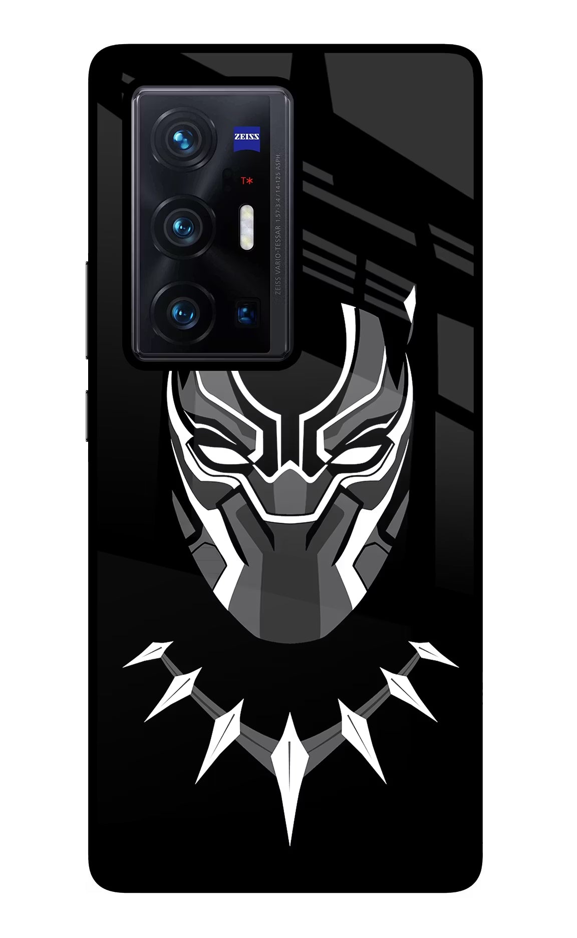 Black Panther Vivo X70 Pro+ Back Cover - Black Panther Vivo X70 Pro+ Glass Case Back Cover by Casekaro Black Panther Vivo X70 Pro+ Glass Case Back Cover by Casekaro