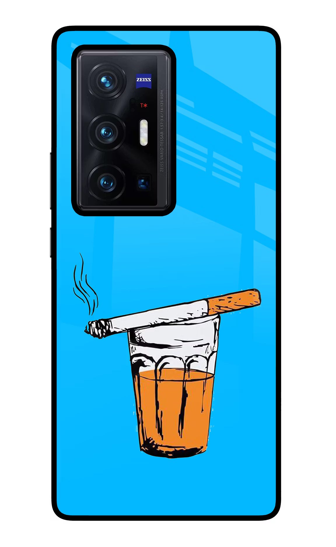 Chai Sutta Vivo X70 Pro+ Back Cover - Chai Sutta Vivo X70 Pro+ Glass Case Back Cover by Casekaro Chai Sutta Vivo X70 Pro+ Glass Case Back Cover by Casekaro