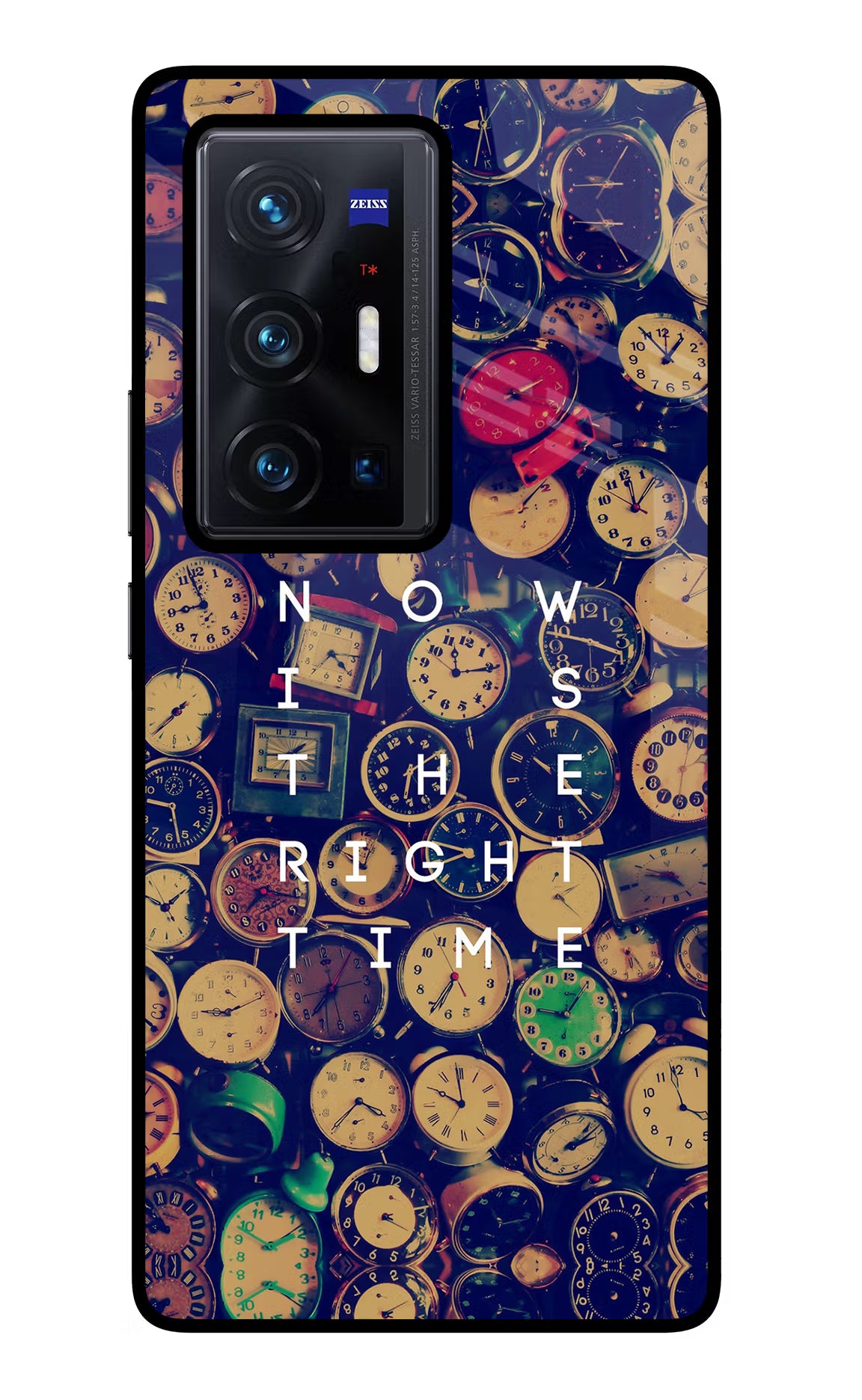 Now is the Right Time Quote Vivo X70 Pro+ Back Cover - Now is the Right Time Quote Vivo X70 Pro+ Glass Case Back Cover by Casekaro Now is the Right Time Quote Vivo X70 Pro+ Glass Case Back Cover by Casekaro