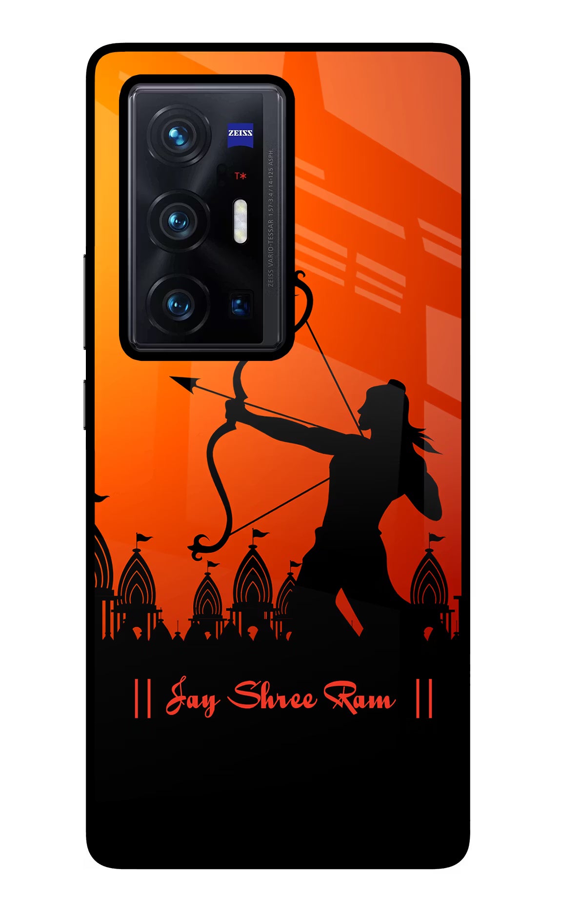 Lord Ram - 4 Vivo X70 Pro+ Back Cover - Lord Ram - 4 Vivo X70 Pro+ Glass Case Back Cover by Casekaro Lord Ram - 4 Vivo X70 Pro+ Glass Case Back Cover by Casekaro