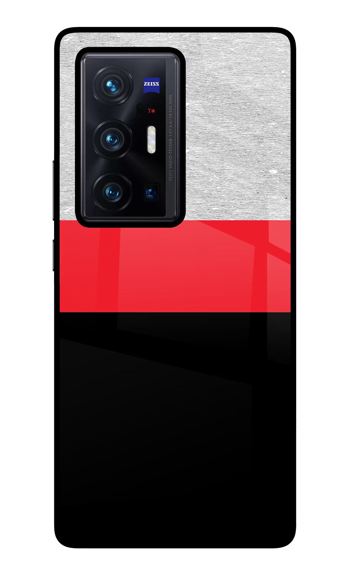 Tri Color Pattern Vivo X70 Pro+ Glass Case - Tri Color Pattern Vivo X70 Pro+ Glass Case Tri Color Pattern Vivo X70 Pro+ Glass Case