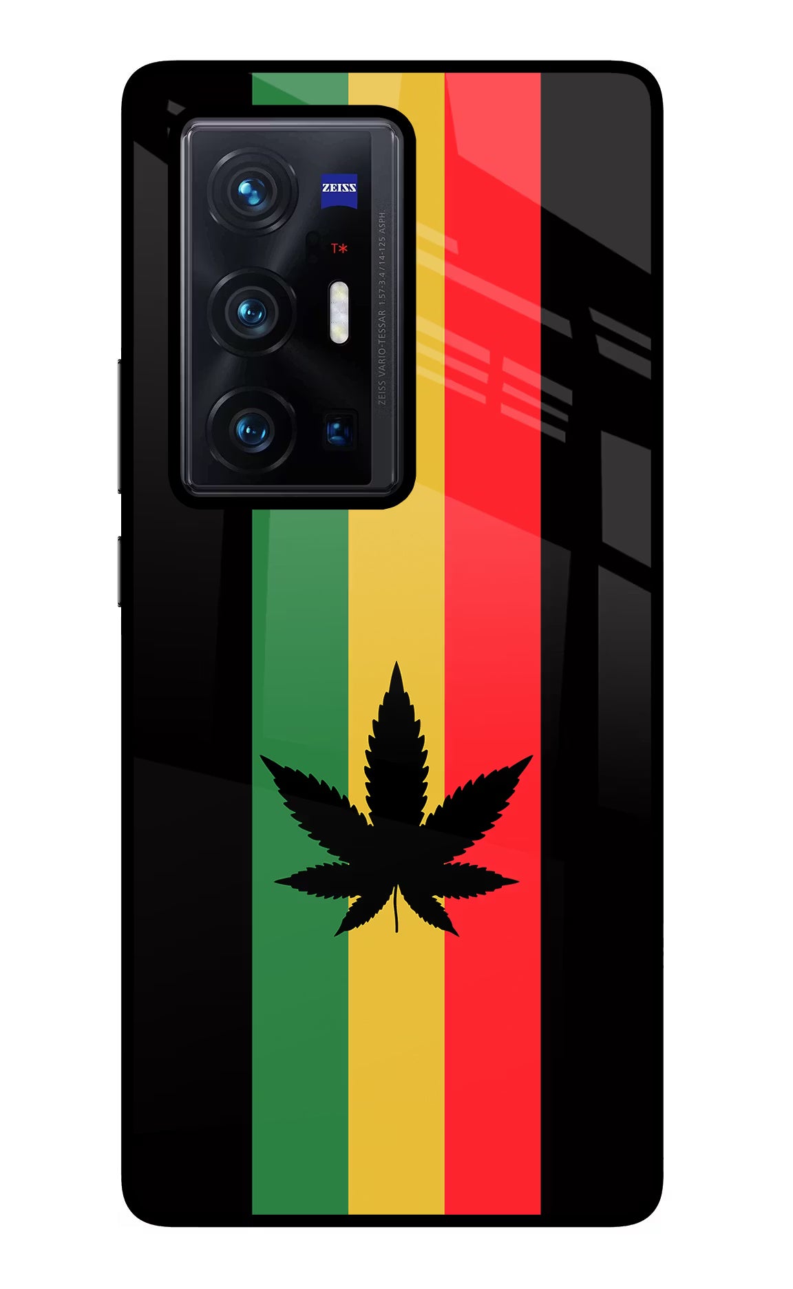 Weed Flag Vivo X70 Pro+ Glass Case - Weed Flag Vivo X70 Pro+ Glass Case Weed Flag Vivo X70 Pro+ Glass Case