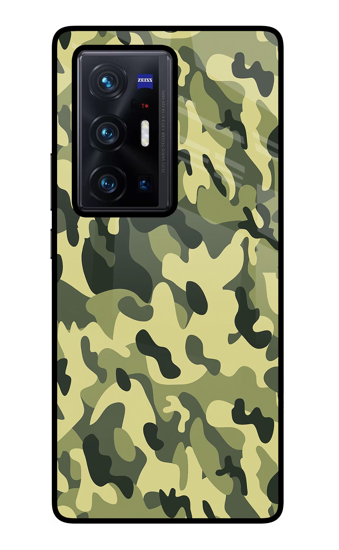 Camouflage Vivo X70 Pro+ Glass Case - Camouflage Vivo X70 Pro+ Glass Case Camouflage Vivo X70 Pro+ Glass Case
