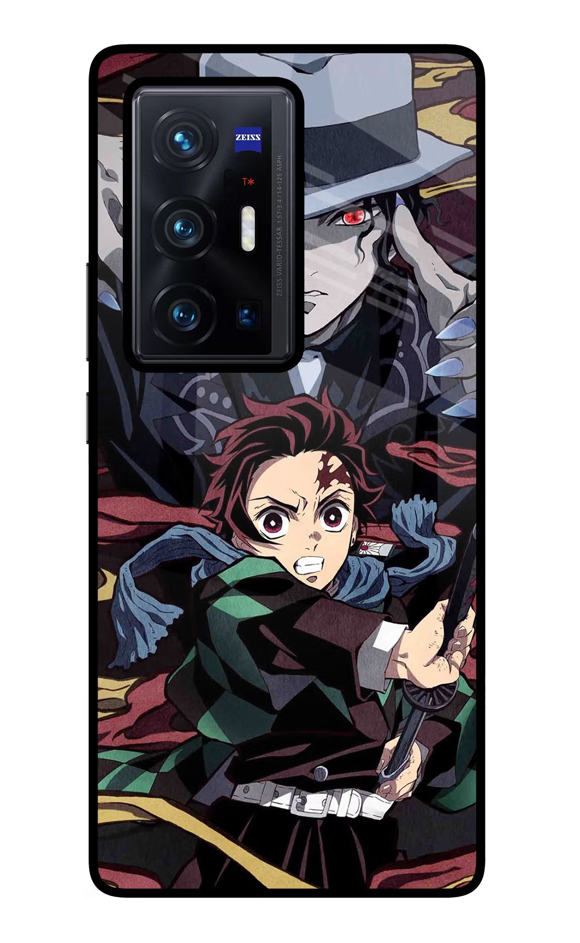 Demon Slayer Vivo X70 Pro+ Back Cover - Demon Slayer Vivo X70 Pro+ Glass Case Back Cover by Casekaro Demon Slayer Vivo X70 Pro+ Glass Case Back Cover by Casekaro
