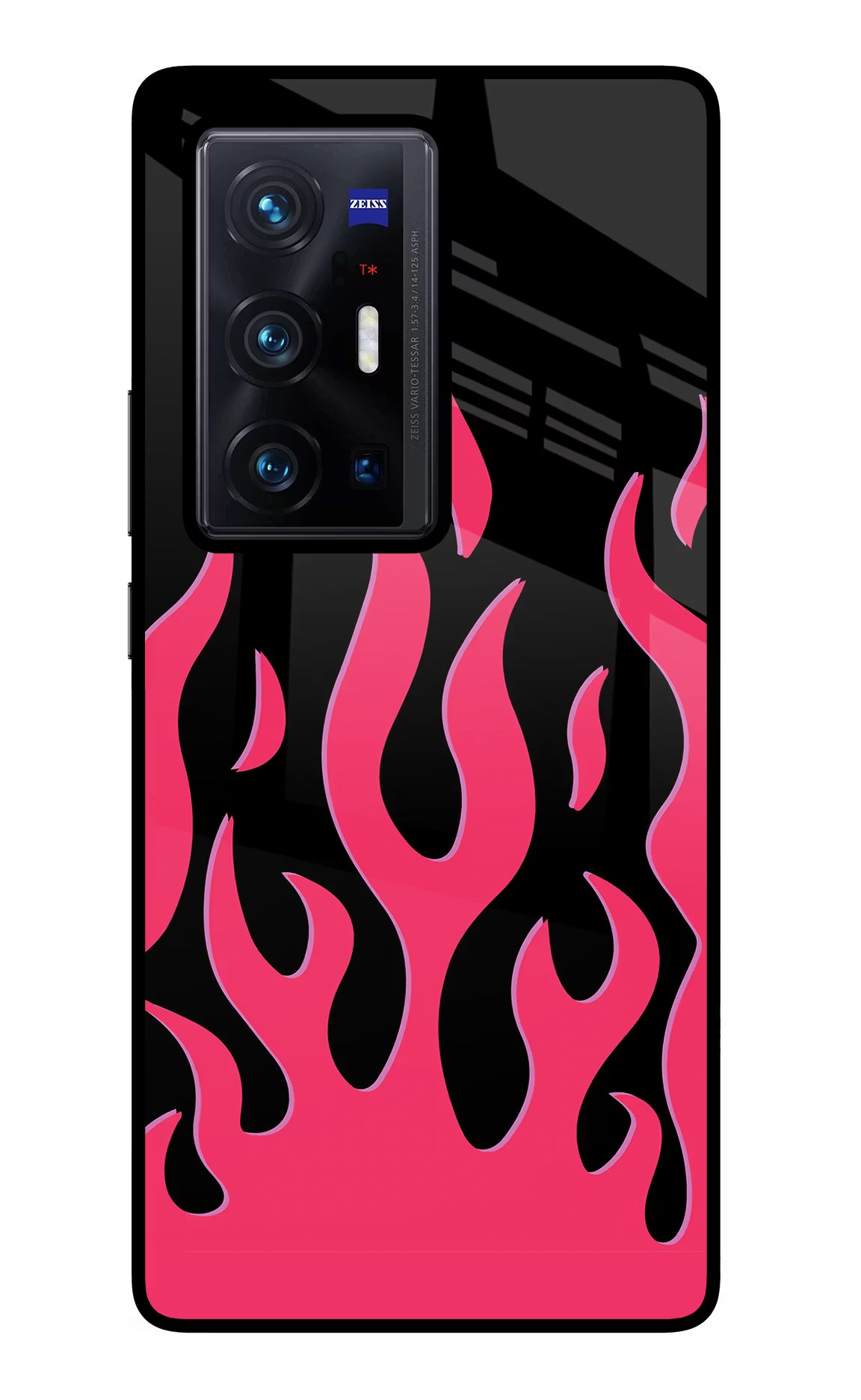 Fire Flames Vivo X70 Pro+ Back Cover - Fire Flames Vivo X70 Pro+ Glass Case Back Cover by Casekaro Fire Flames Vivo X70 Pro+ Glass Case Back Cover by Casekaro