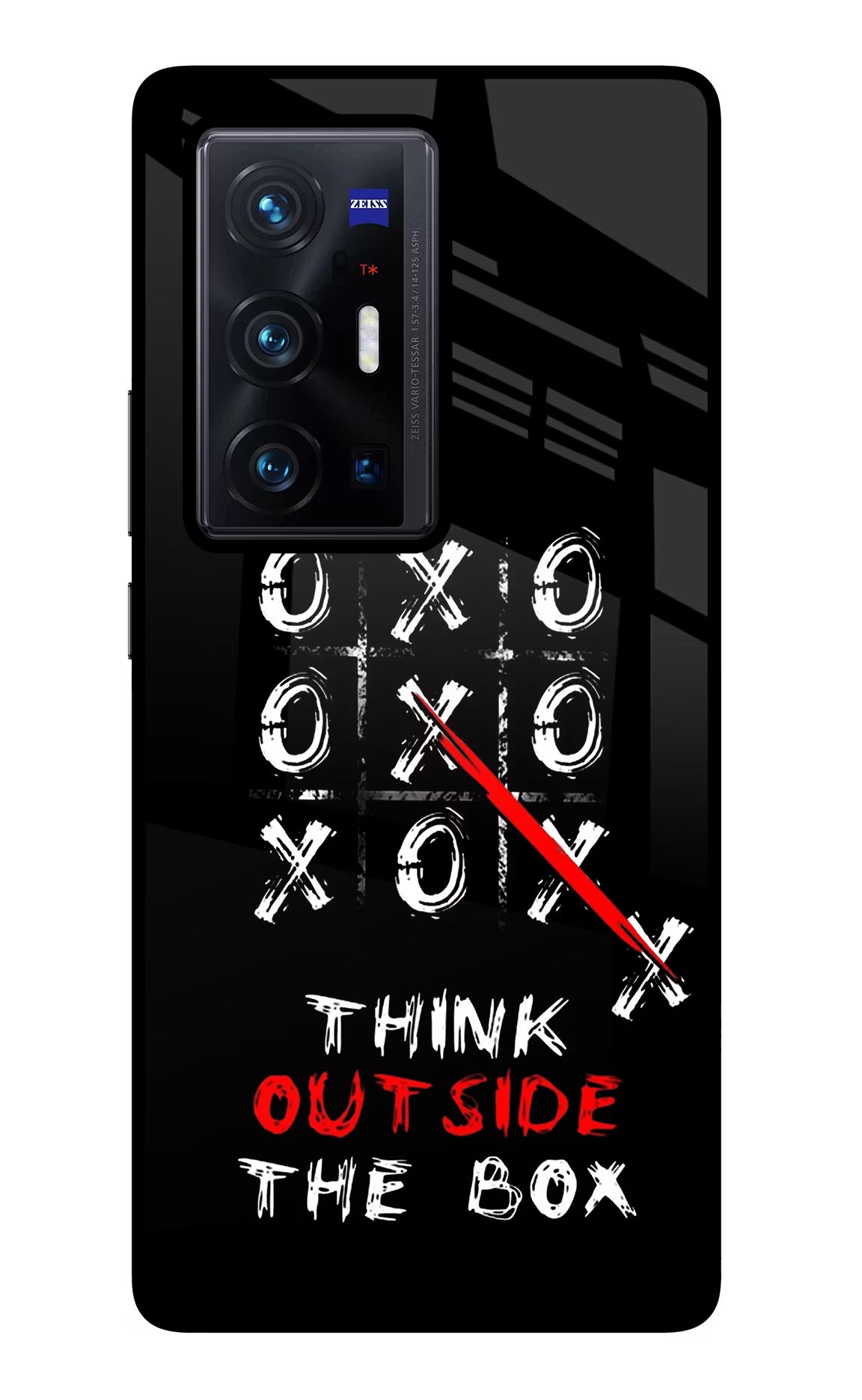 Think out of the BOX Vivo X70 Pro+ Back Cover - Think out of the BOX Vivo X70 Pro+ Glass Case Back Cover by Casekaro Think out of the BOX Vivo X70 Pro+ Glass Case Back Cover by Casekaro