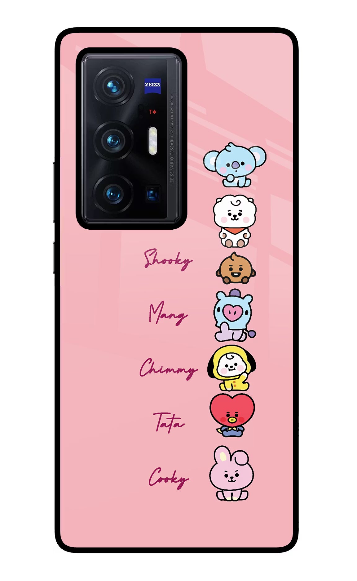 BTS names Vivo X70 Pro+ Back Cover - BTS names Vivo X70 Pro+ Glass Case Back Cover by Casekaro BTS names Vivo X70 Pro+ Glass Case Back Cover by Casekaro