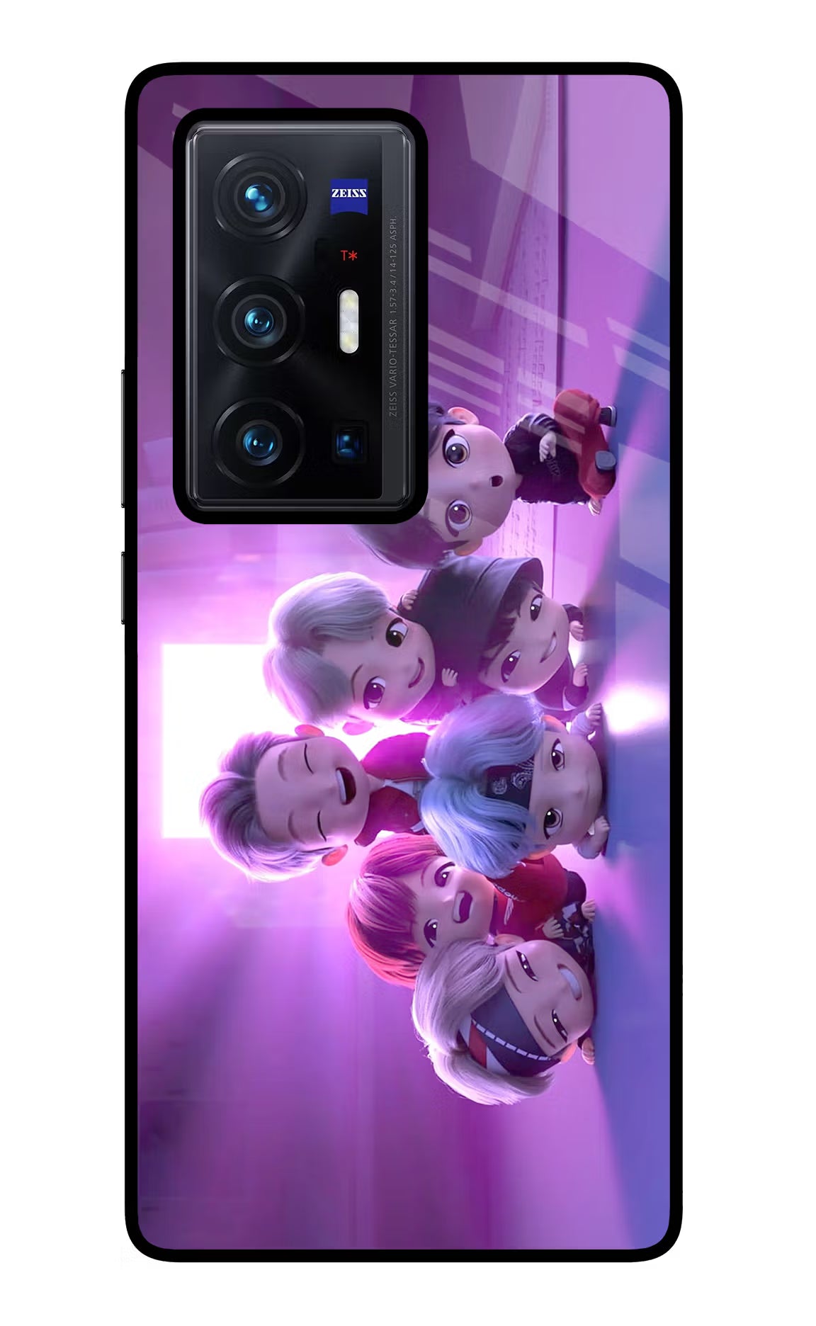 BTS Chibi Vivo X70 Pro+ Glass Case - BTS Chibi Vivo X70 Pro+ Glass Case BTS Chibi Vivo X70 Pro+ Glass Case