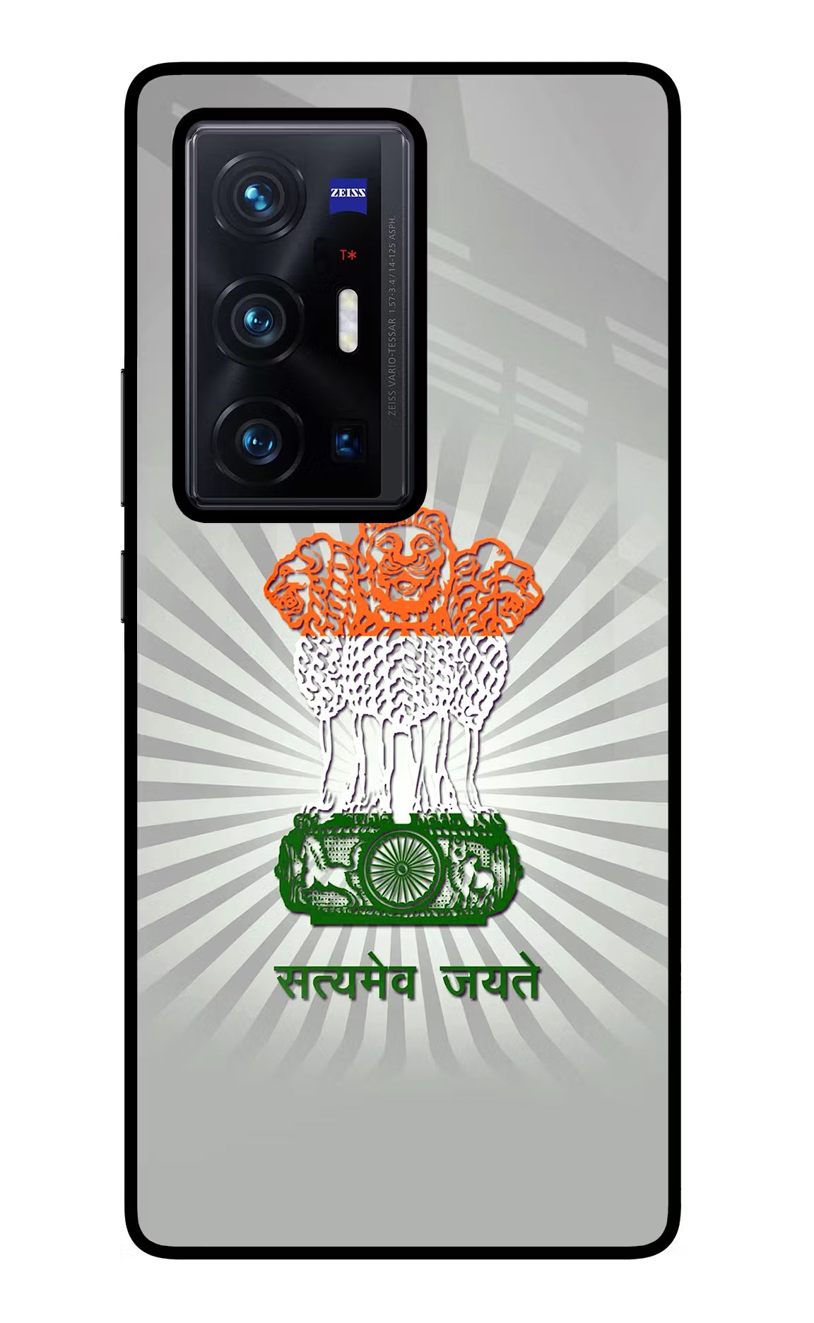 Satyamev Jayate Art Vivo X70 Pro+ Back Cover - Satyamev Jayate Art Vivo X70 Pro+ Glass Case Back Cover by Casekaro Satyamev Jayate Art Vivo X70 Pro+ Glass Case Back Cover by Casekaro